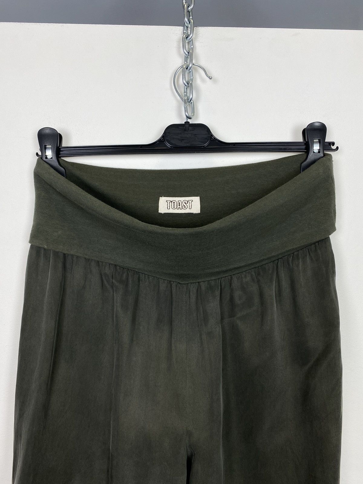 Other Toast 100% Cupro Pull On Pants Trousers Ladies Size 12 Green Size 34" / US 12 / IT 48 - 2 Thumbnail