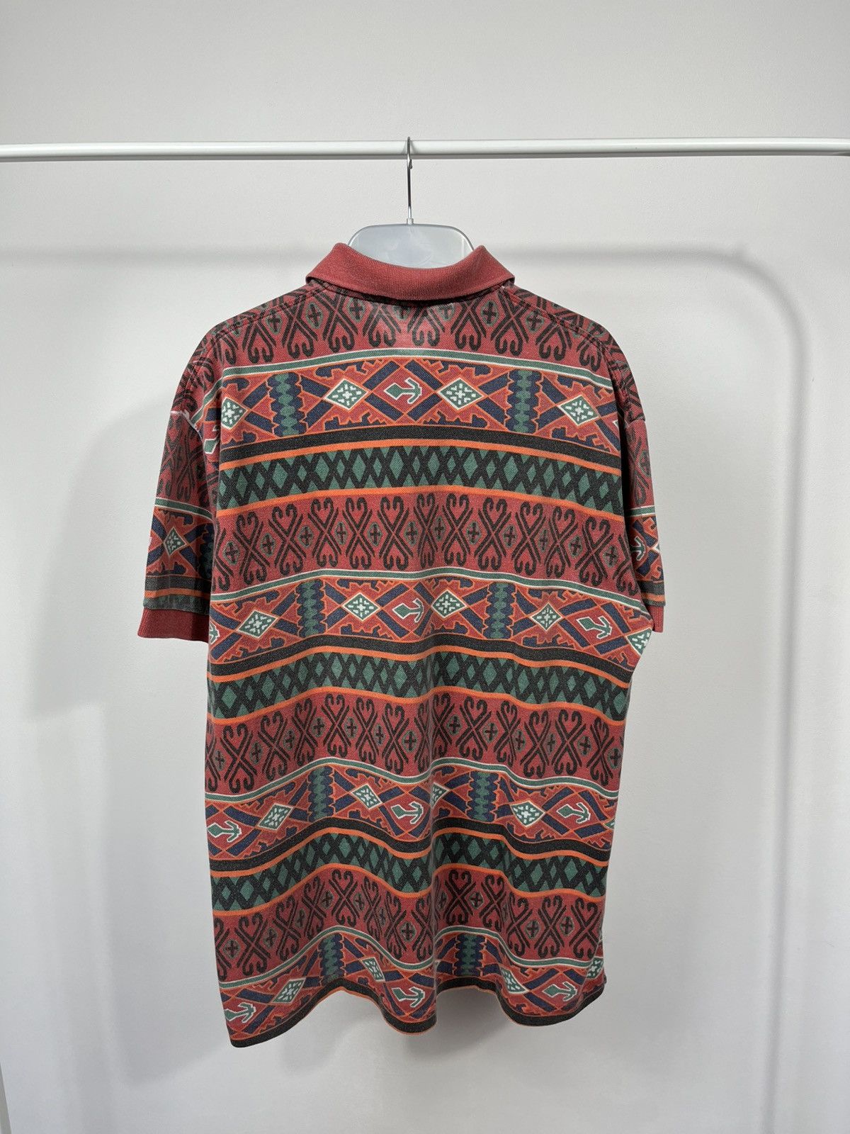 Polo Ralph Lauren Vintage Polo Ralph Lauren Aztec Print Cotton Polo Shirt Size US XL / EU 56 / 4 - 9 Thumbnail