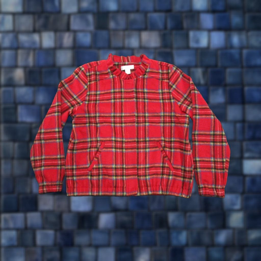 Vintage CHRISTOPHER BANKS Women’s Jacket Size Petite M 90s Plaid Wool Blend Full Zip Size M / US 6-8 / IT 42-44 - 1 Thumbnail