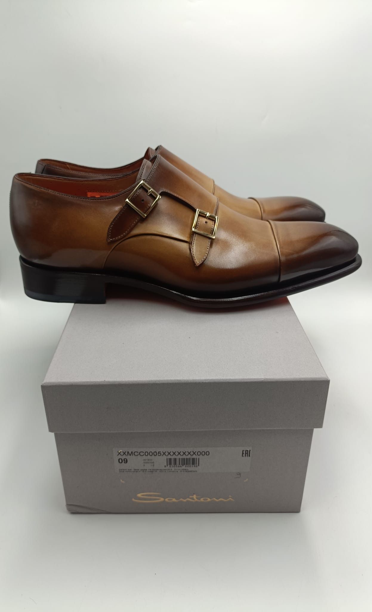 Santoni Santoni Double Monk Strap Brown Leather Goodyear Welted Size US 10 / EU 43 - 4 Thumbnail
