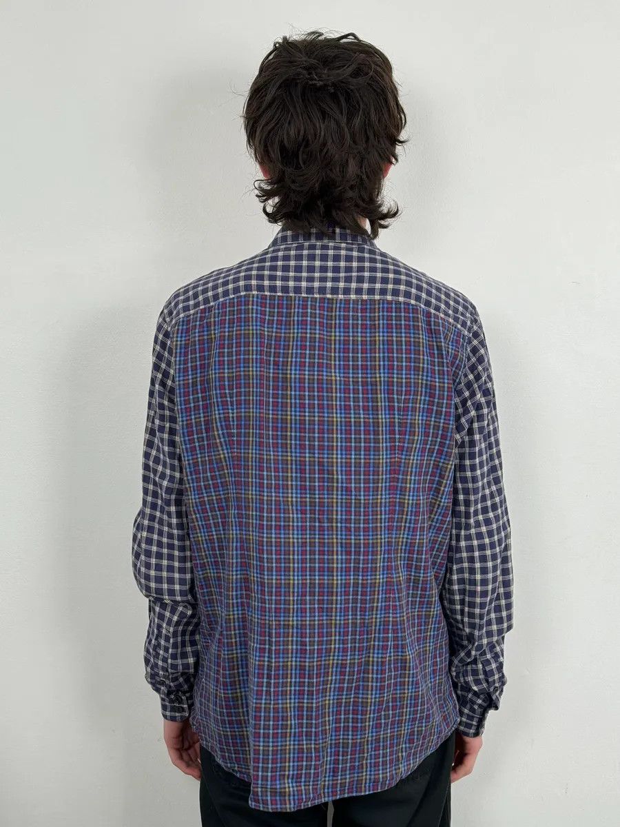 Dolce & Gabbana 2000s Dolce & Gabbana Blue Irregular Checkered Shirt Size US M / EU 48-50 / 2 - 3 Thumbnail