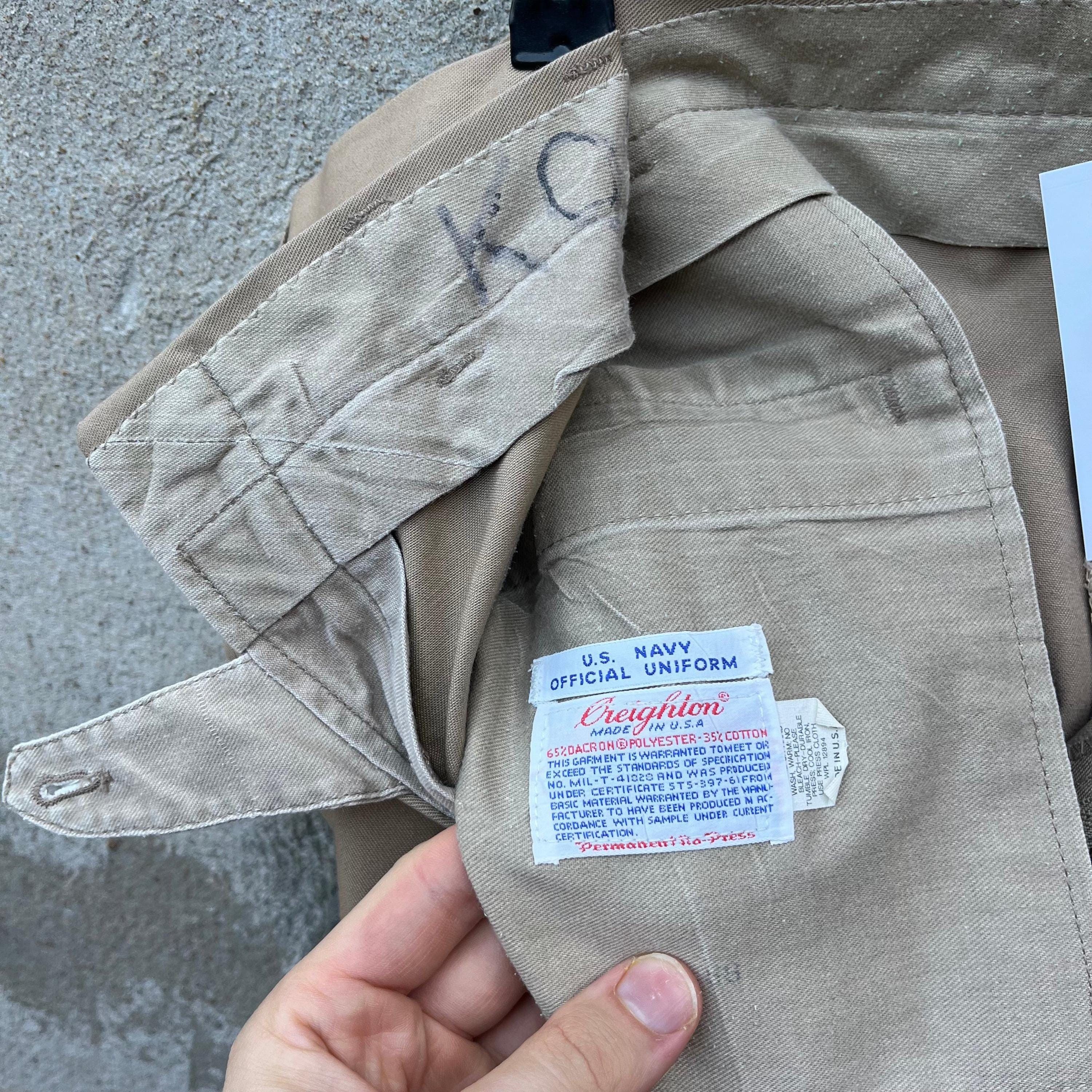 Vintage 70's US Military Khaki Chino Pants Size US 37 - 4 Thumbnail