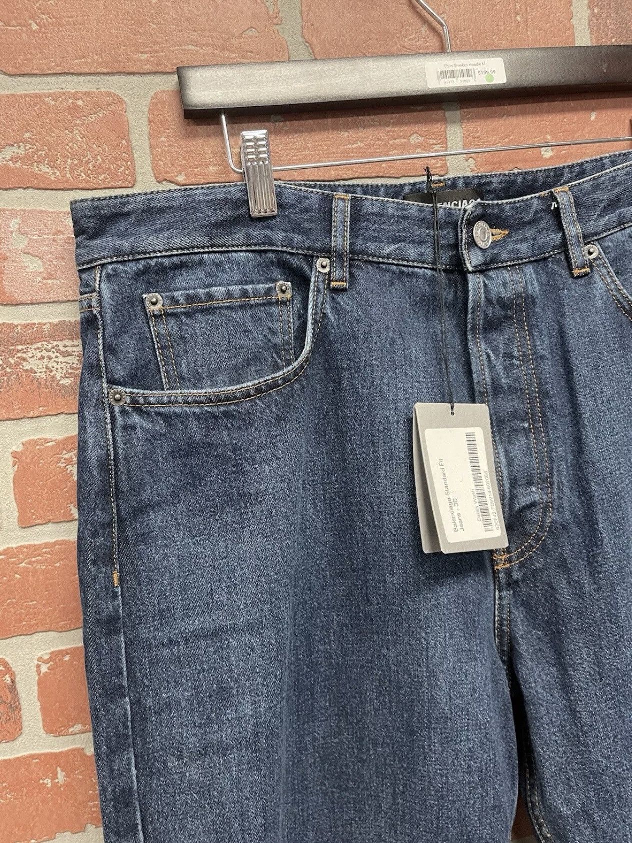 Balenciaga Size 36 - Balenciaga Standard Fit Jean Denim Daddy Wash $895 Size US 36 / EU 52 - 4 Thumbnail