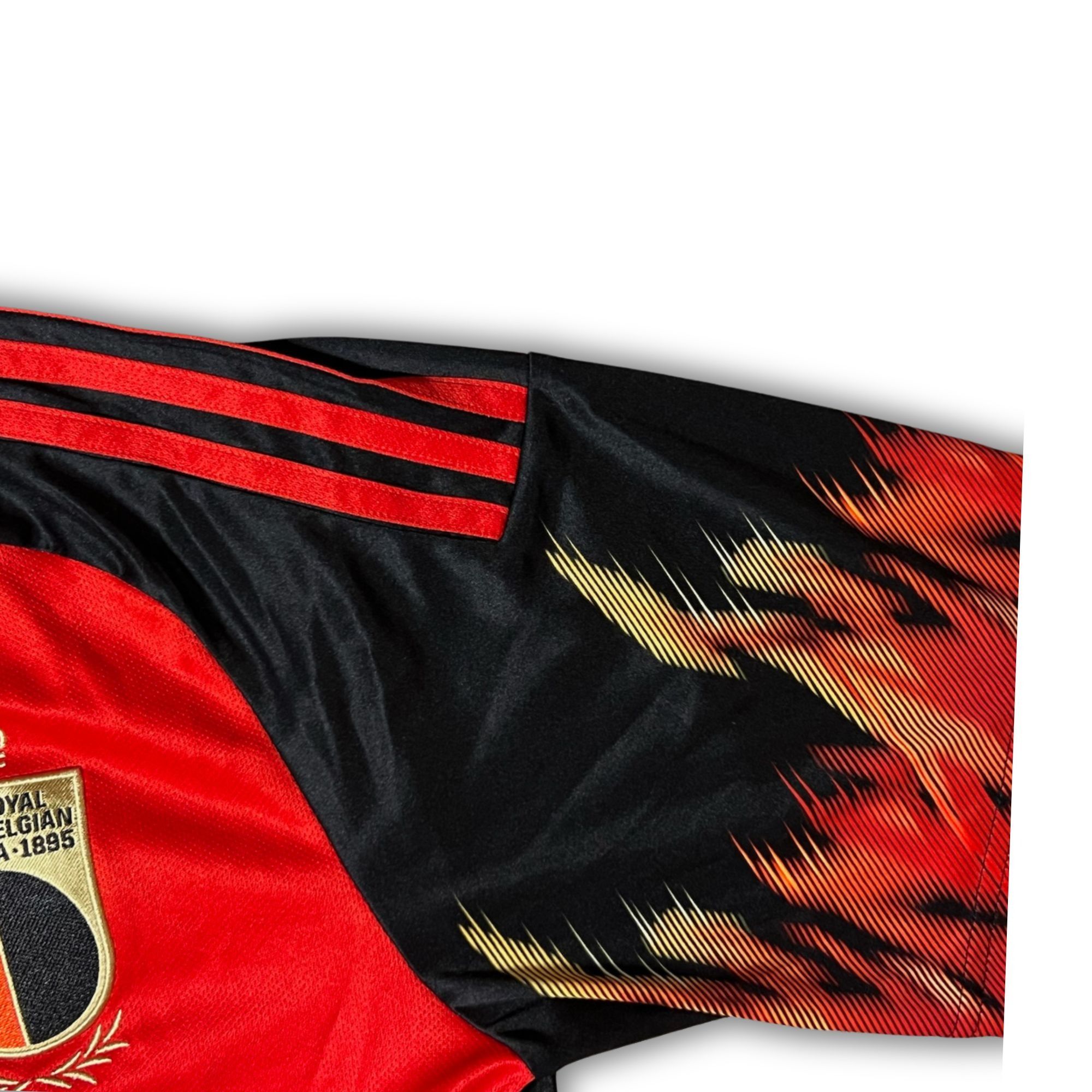 Adidas Belgium 2022 Home Jersey Adidas Medium Red/Black With Flame Size US M / EU 48-50 / 2 - 5 Thumbnail