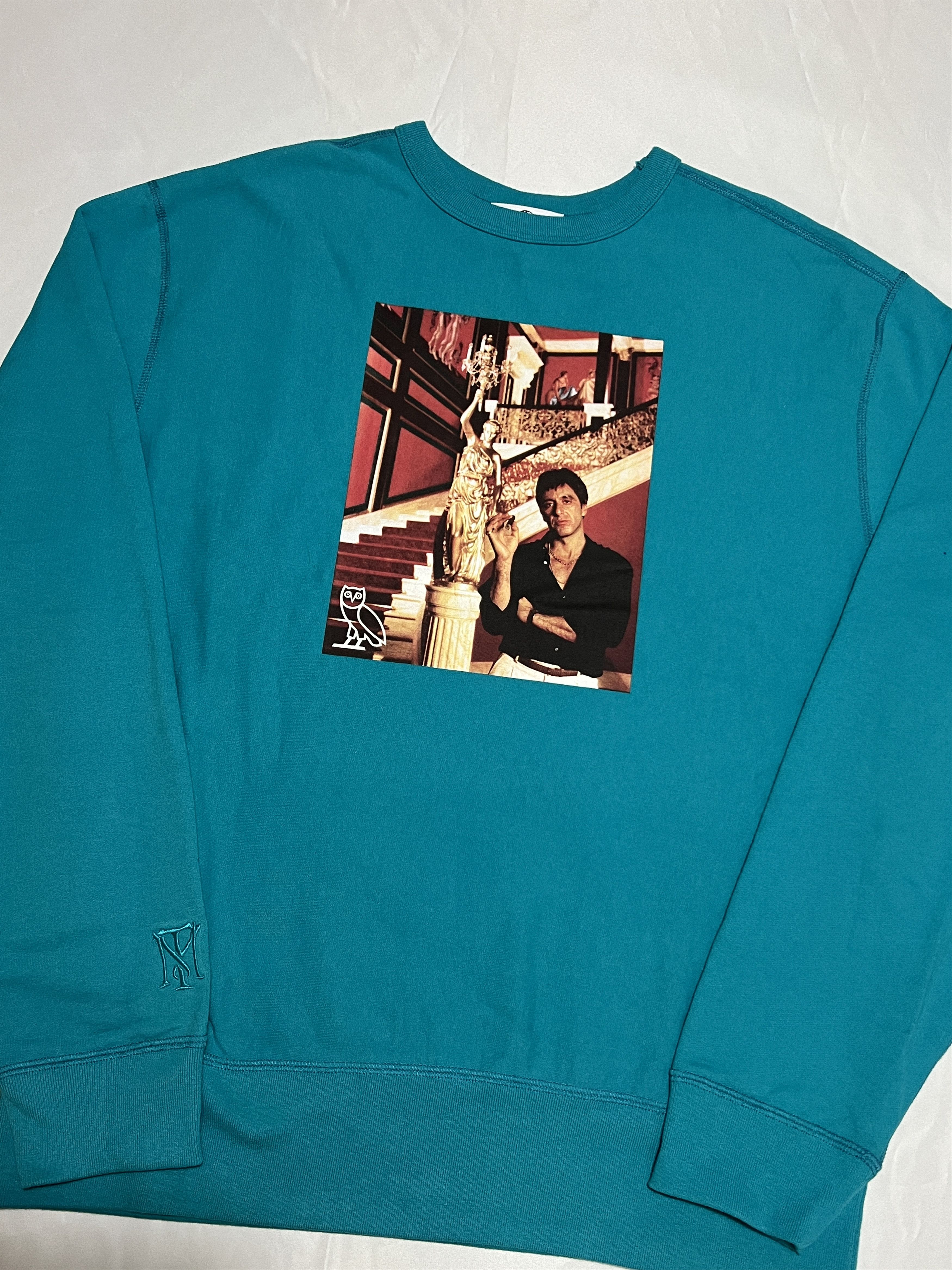 Drake OVO X SCARFACE BLUE CREWNECK Size US L / EU 52-54 / 3 - 2 Thumbnail