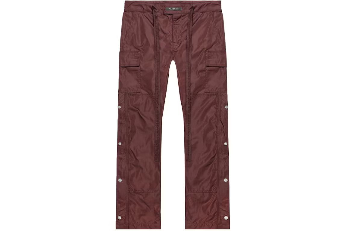 Fear of God Fear of God Nylon Snap Cargo Pants Merlot Size US 34 / EU 50 - 1 Thumbnail