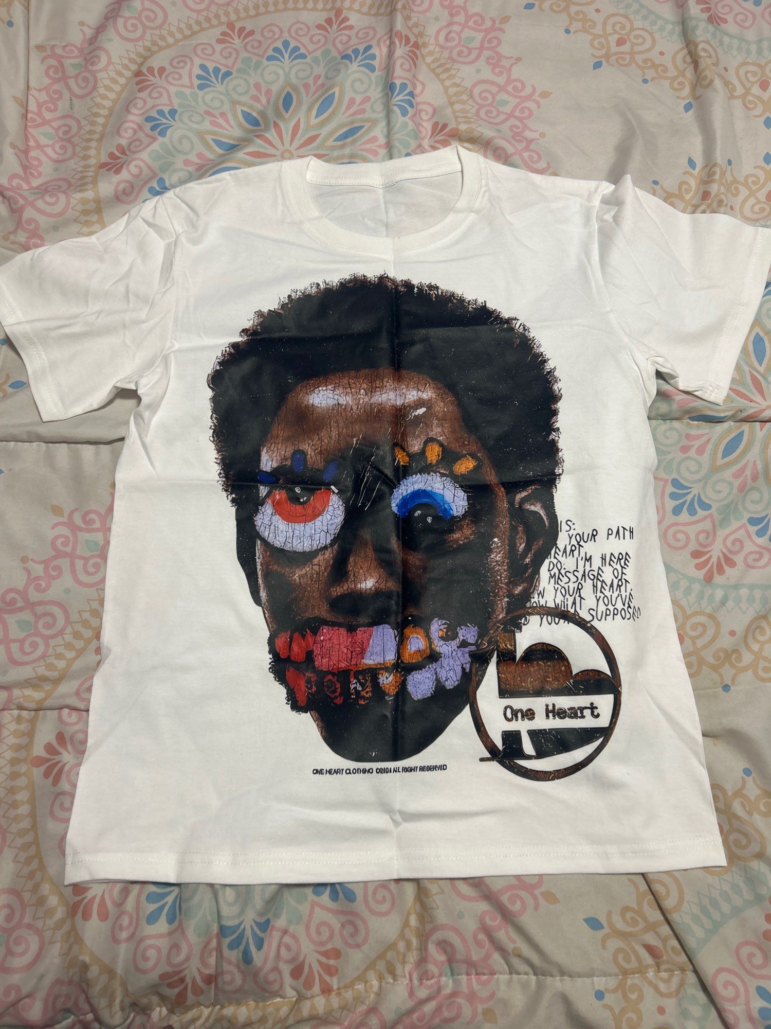 Vintage Gothic Bonce Print Loose T-shirt Size US S / EU 44-46 / 1 - 3 Thumbnail