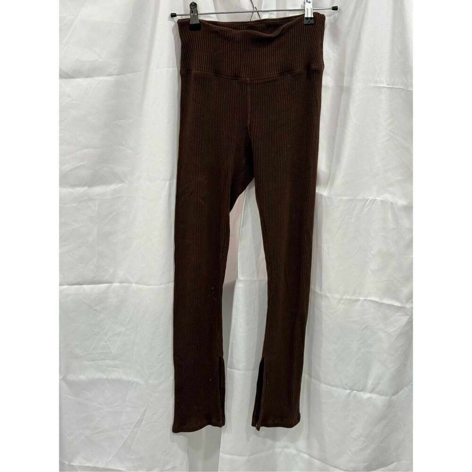Other Year of Ours lounge flare pants in dark oak ribbed | Sz S Size 27" / US 4 / IT 40 - 3 Thumbnail