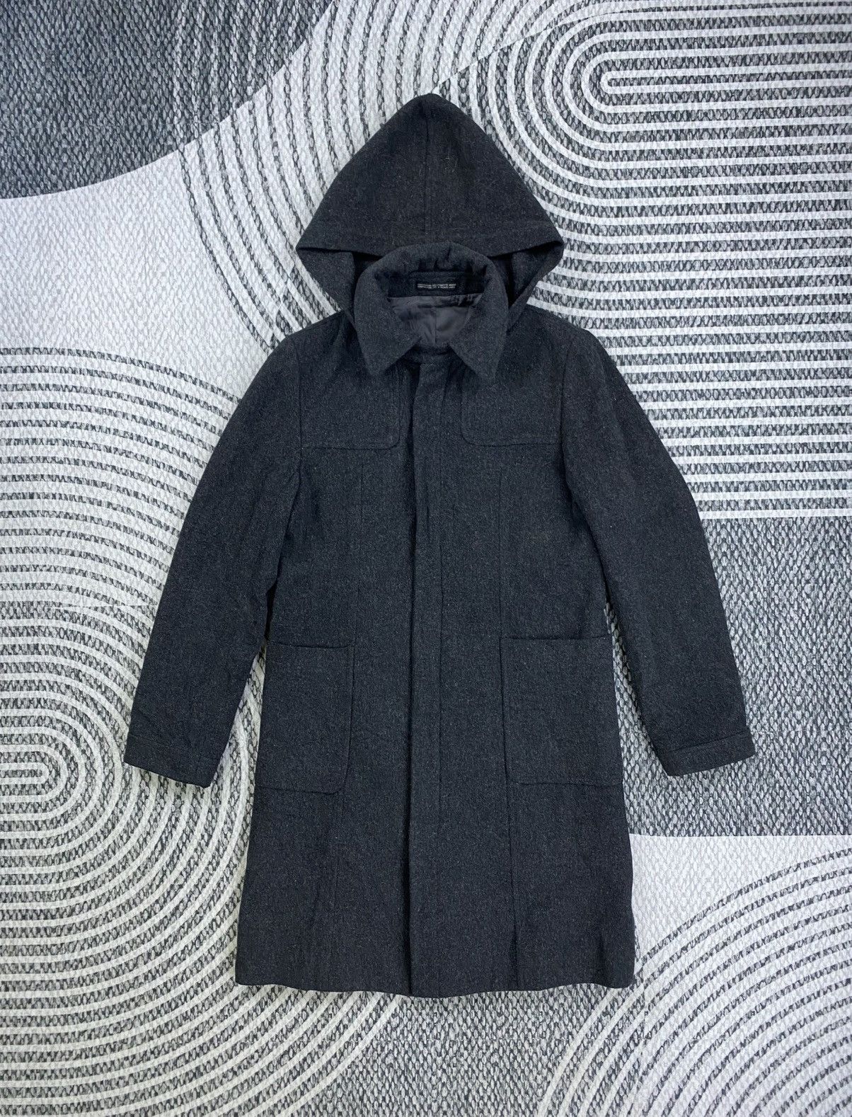 Yohji Yamamoto 🔥STEALS Yohji Yamamoto Ined Wool Long Hoodie Jacket Size US S / EU 44-46 / 1 - 1 Thumbnail