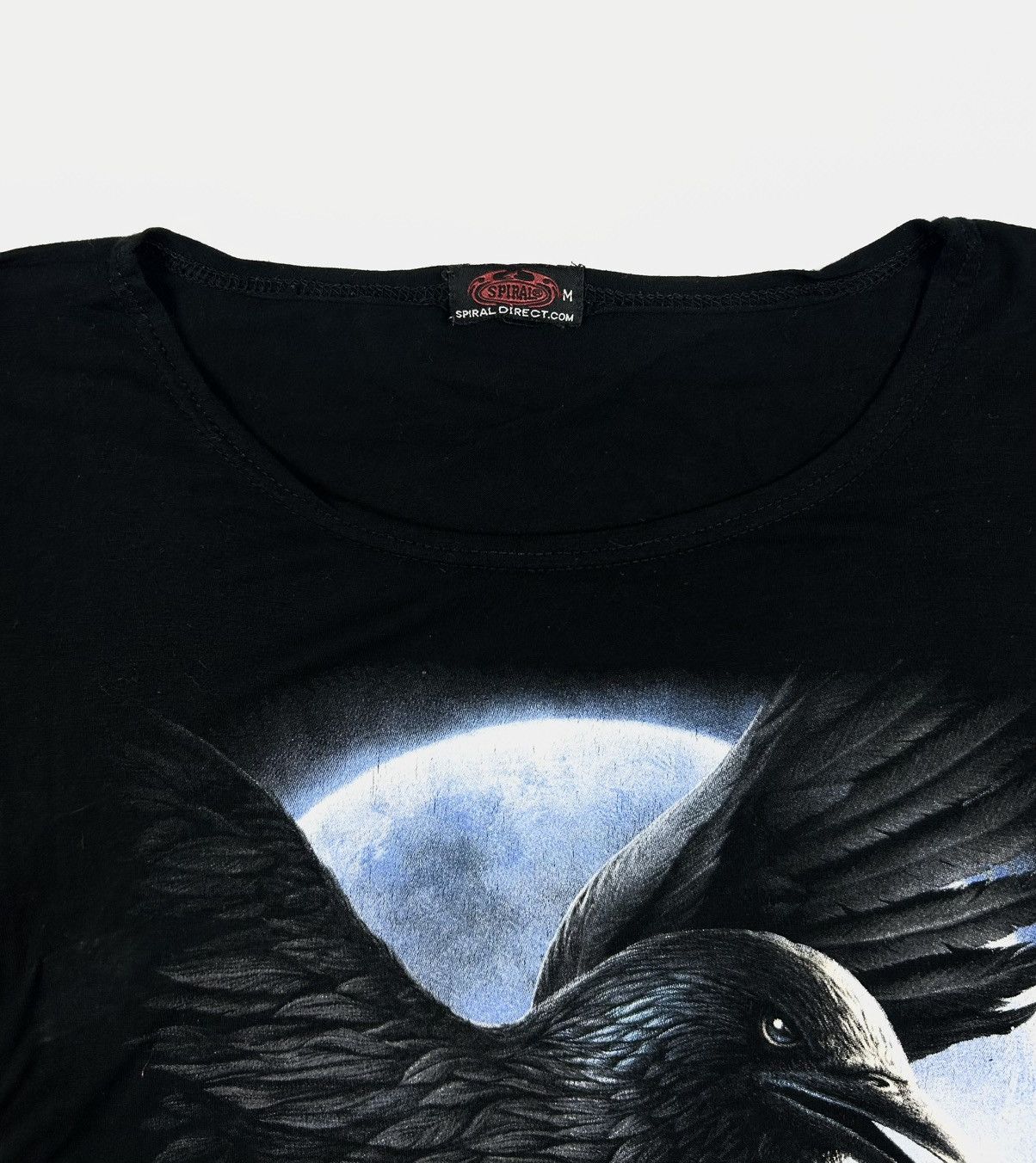 Vintage Y2k Spiral Gothic Crow Top Tshirt Avant Garde Size M / US 6-8 / IT 42-44 - 6 Thumbnail
