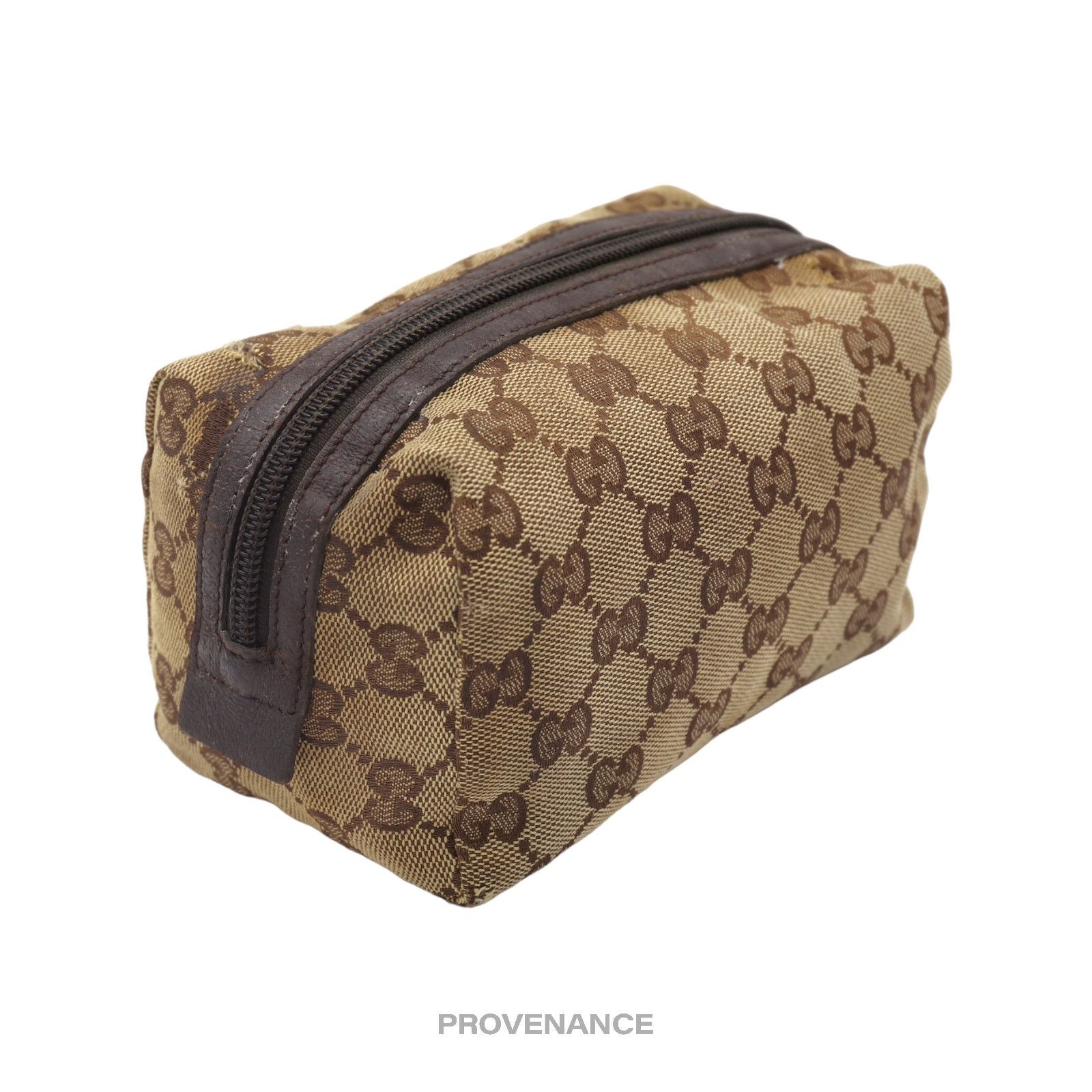 Gucci 🔴 Gucci Zip Pouch - GG Canvas Brown Size ONE SIZE - 4 Thumbnail