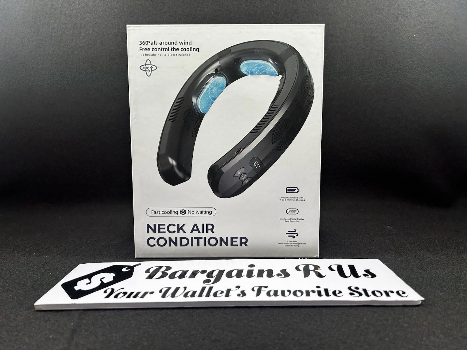 The Unbranded Brand Neck Air Conditioner Fan, Black, Rechargeable, 360° Rotation Size ONE SIZE - 1 Thumbnail