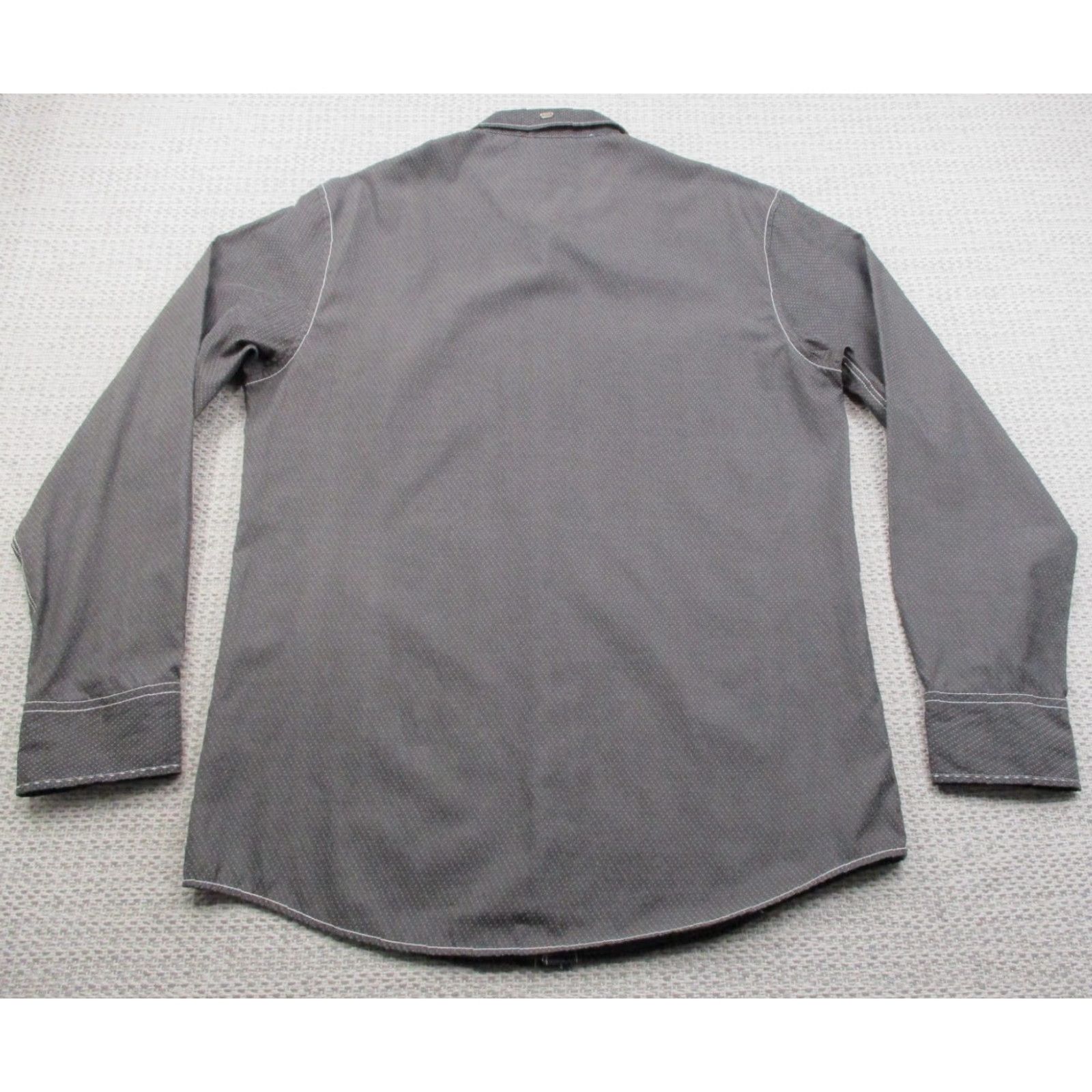 Roar Roar Foundation Shirt Mens Large Gray Western Pearl Snap Contrast Stitch Pockets Size US L / EU 52-54 / 3 - 7 Thumbnail