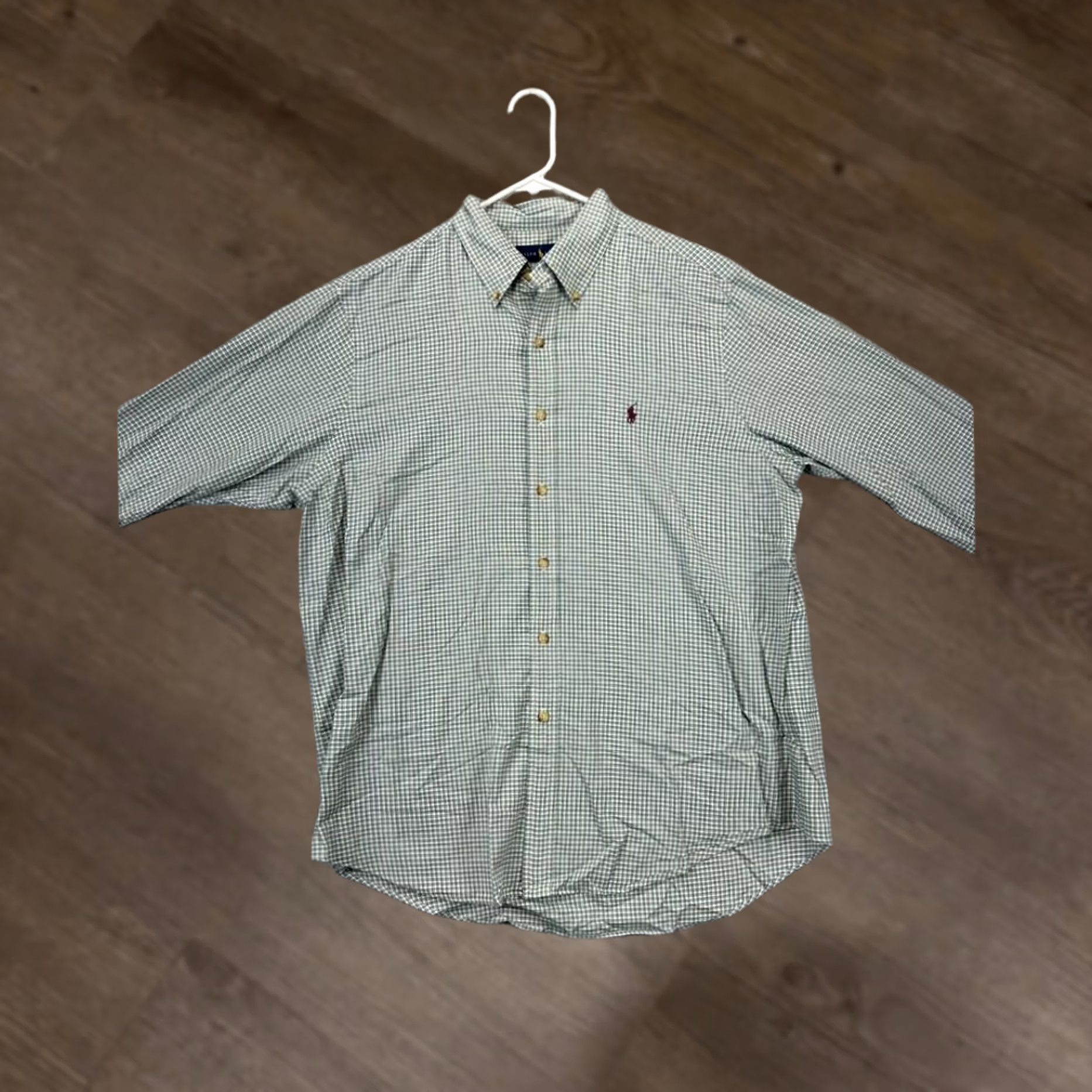 Ralph Lauren Ralph Lauren Shirt Mens Large Teal Checkered Plaid Pony Button Down Long Sleeve Size US L / EU 52-54 / 3 - 1 Thumbnail