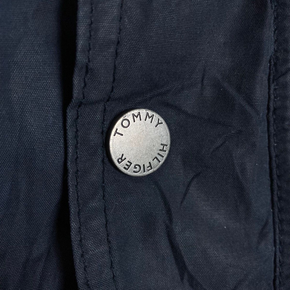 Tommy Hilfiger Vintage Tommy Hilfiger Snap Button Hoodie Medium Long Jacket Size US L / EU 52-54 / 3 - 3 Thumbnail