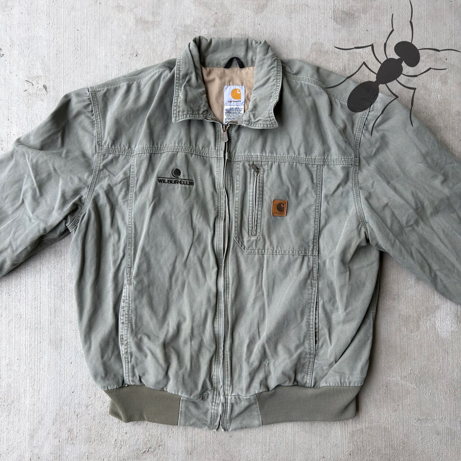 Carhartt × Vintage Carhartt J163 LDN green bomber work wear jacket Size US XL / EU 56 / 4 - 3 Thumbnail