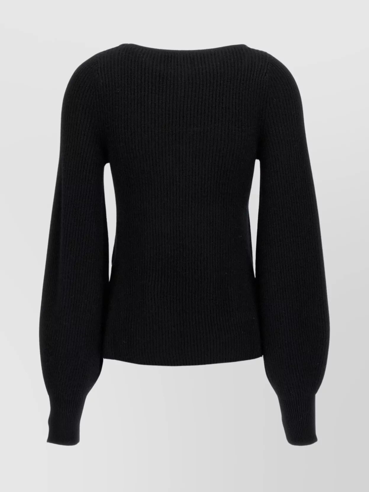 Loulou de Saison o1s22i1n1024 Hermus Ribbed Cashmere Sweater in Black Size M / US 6-8 / IT 42-44 - 2 Thumbnail