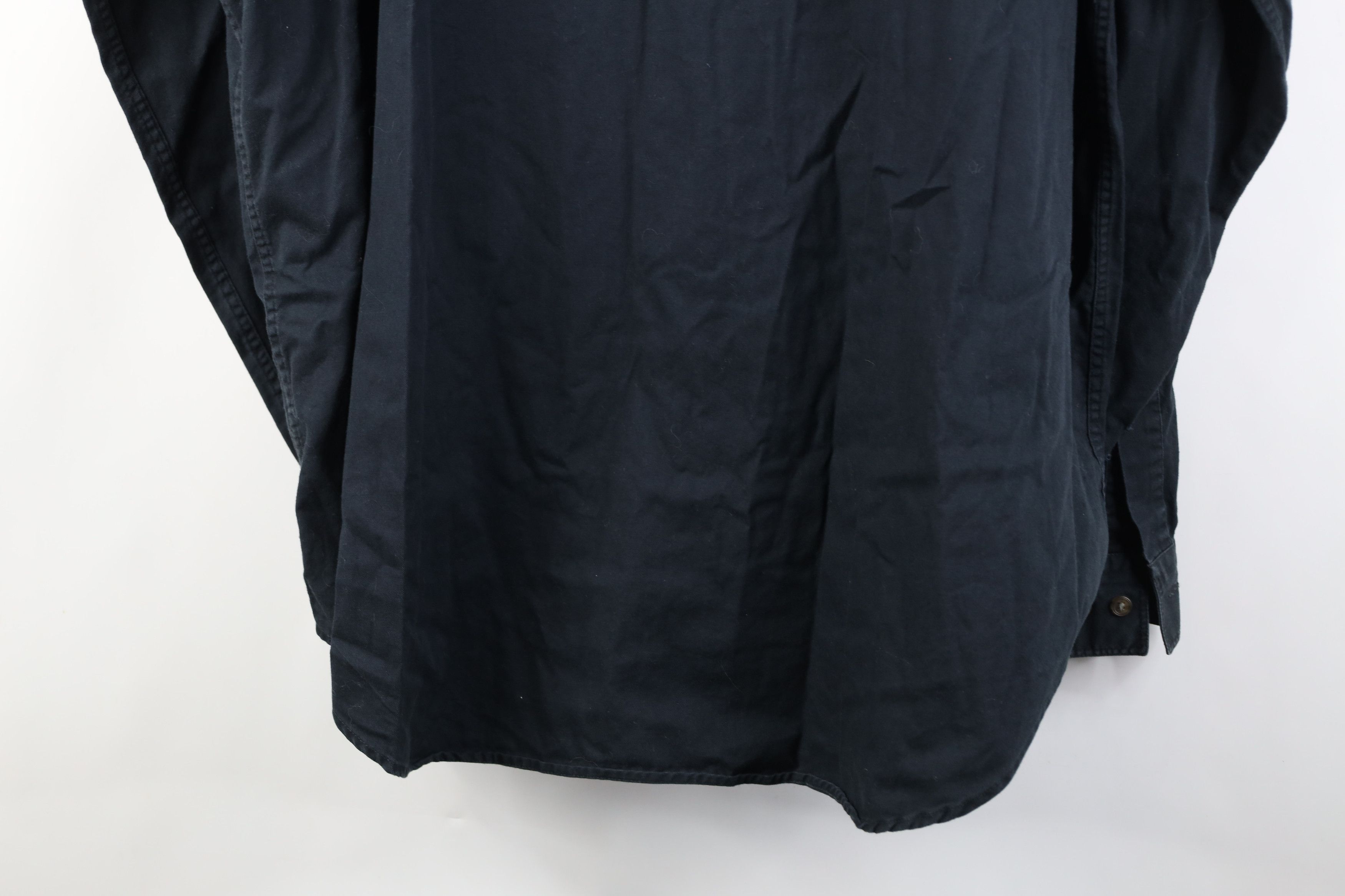 Vintage Vintage 90s Streetwear Big Pocket Button Down Shirt Black Size US XL / EU 56 / 4 - 16 Thumbnail