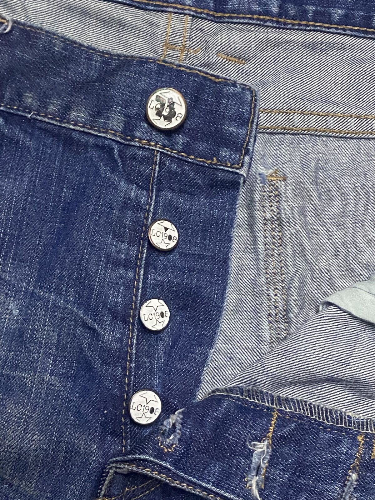 Lee × Vivienne Westwood Vintage Lee Cooper Whisker Faded Wash Distressed Jeans Size US 38 / EU 54 - 11 Thumbnail