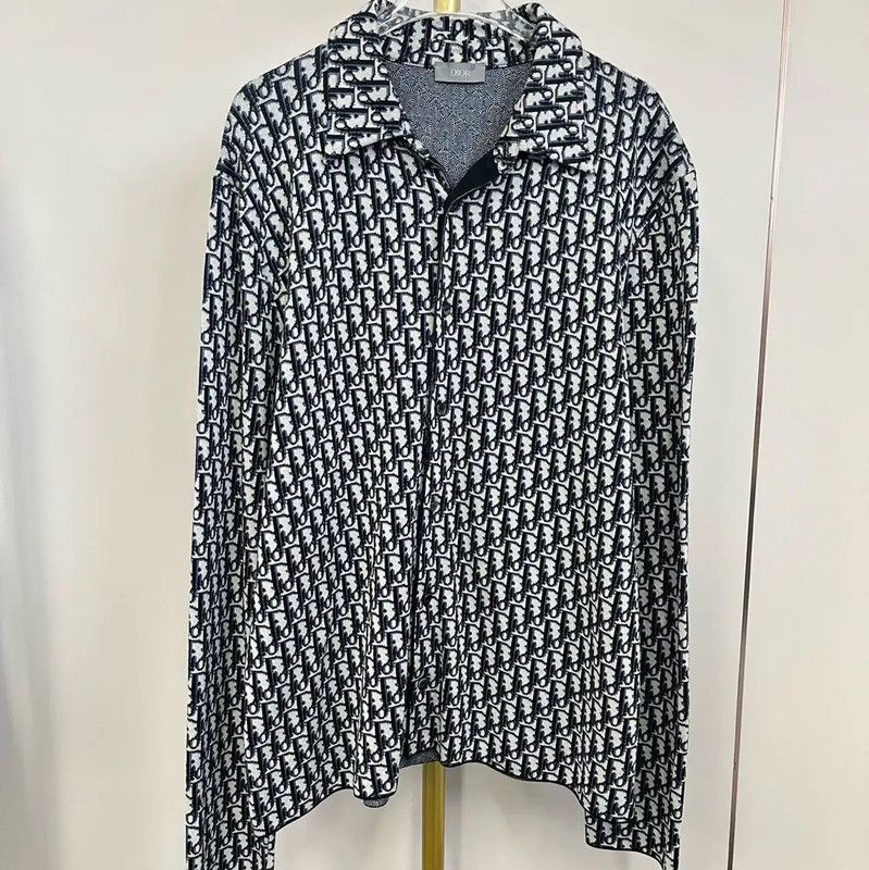 Dior Dior Blue Long Sleeve Shirt for Men 0089 Size US M / EU 48-50 / 2 - 1 Thumbnail
