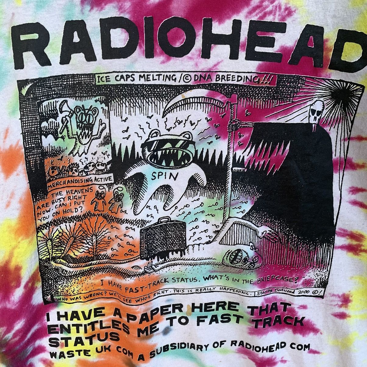 Band Tees Thrashed vintage radiohead tie dye band tee Size US M / EU 48-50 / 2 - 3 Thumbnail