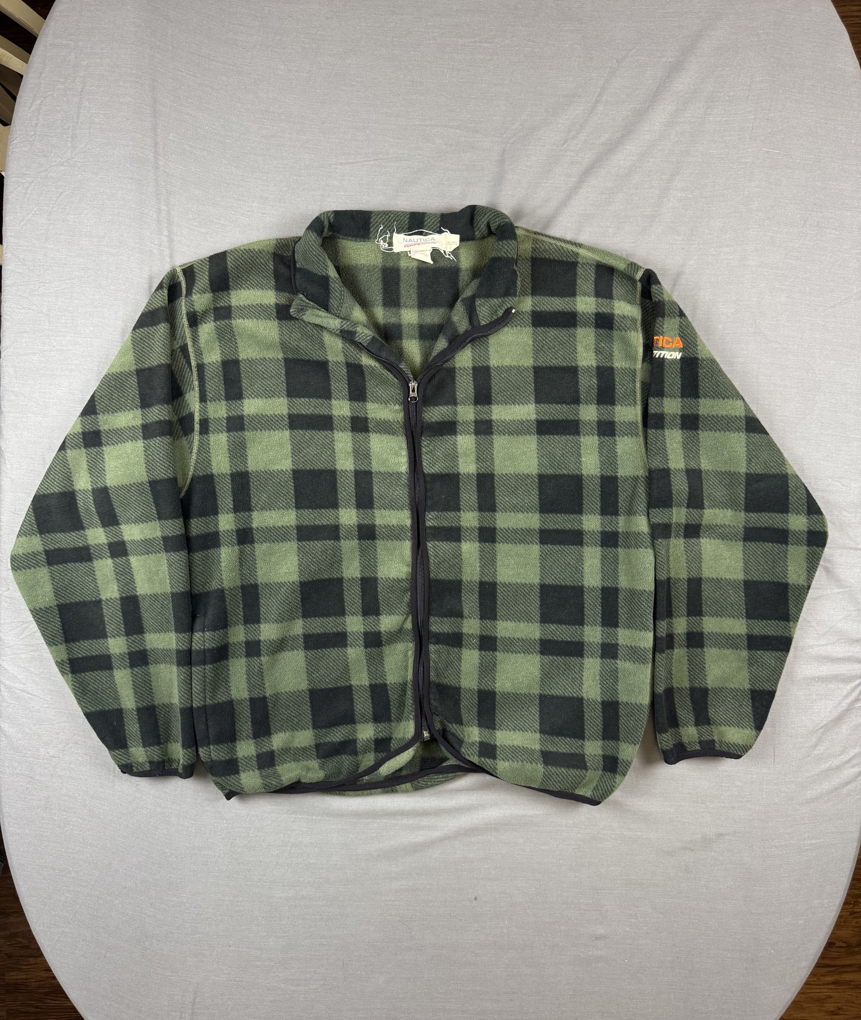 Nautica Vintage Nautica Competition Jacket Plaid Fleece Full Zip Size US XL / EU 56 / 4 - 1 Thumbnail