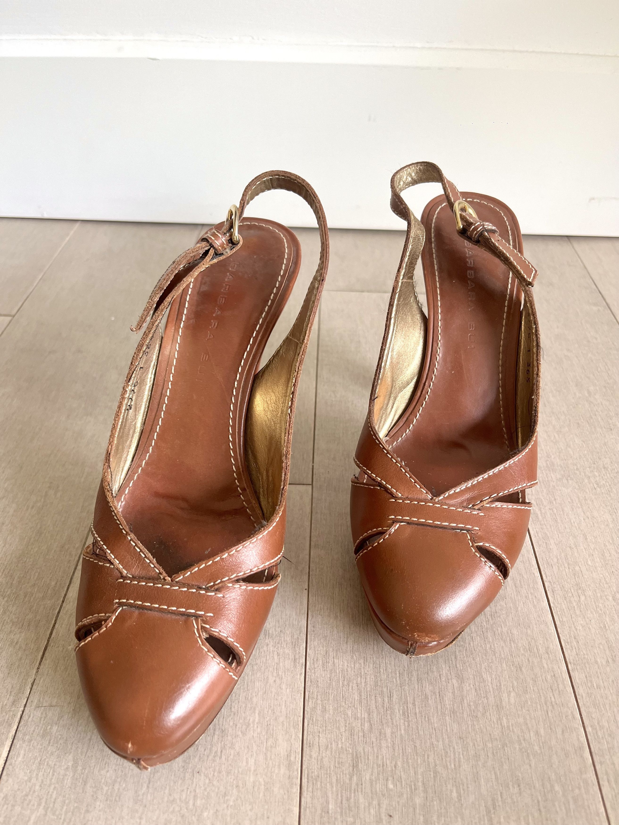 Barbara Bui Barbara Bui Brown Closed Toe Heels - Vintage Designer Size US 6.5 / IT 36.5 - 6 Thumbnail