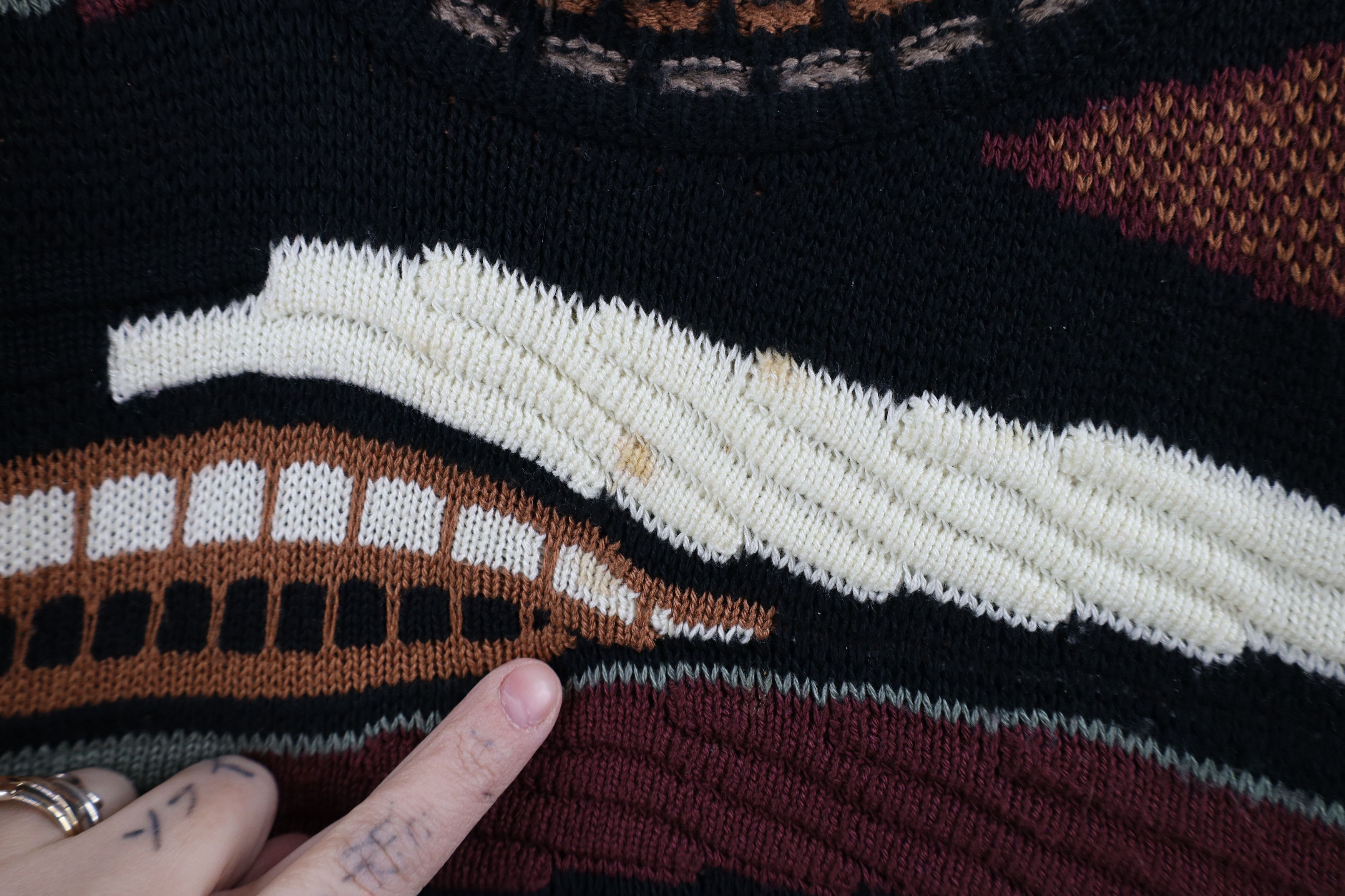 Vintage Vintage 90s Coogi Style Ed Bassmaster Knit Sweater USA Size US XL / EU 56 / 4 - 4 Thumbnail