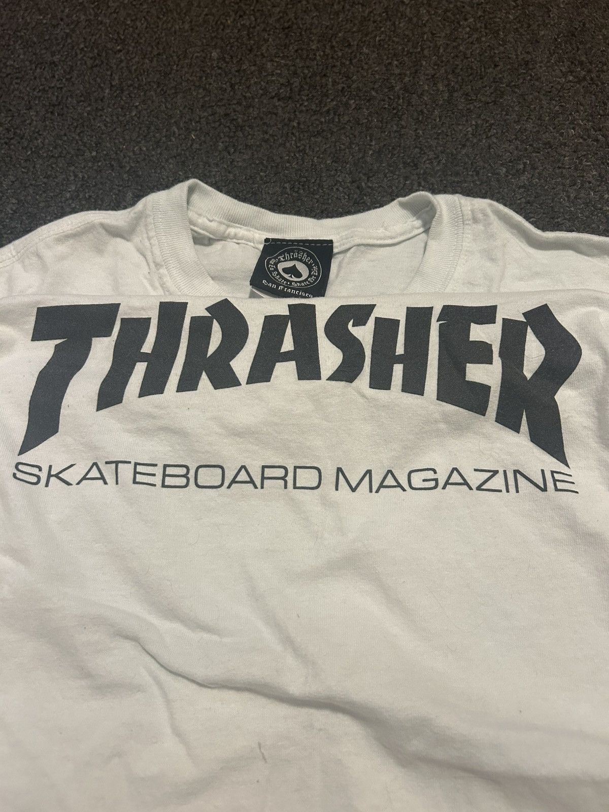 Thrasher THRASHER Skateboard Magazine Mens L White T Classic Logo Size US L / EU 52-54 / 3 - 2 Thumbnail