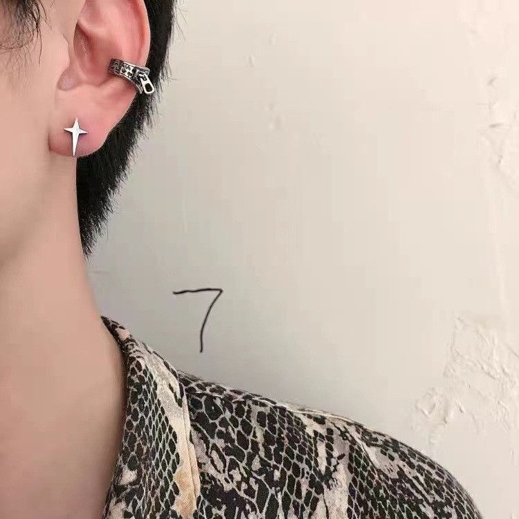 Jewelry North Star New Trend Earrings One Pairs Chrome Jewelry Size ONE SIZE - 2 Thumbnail