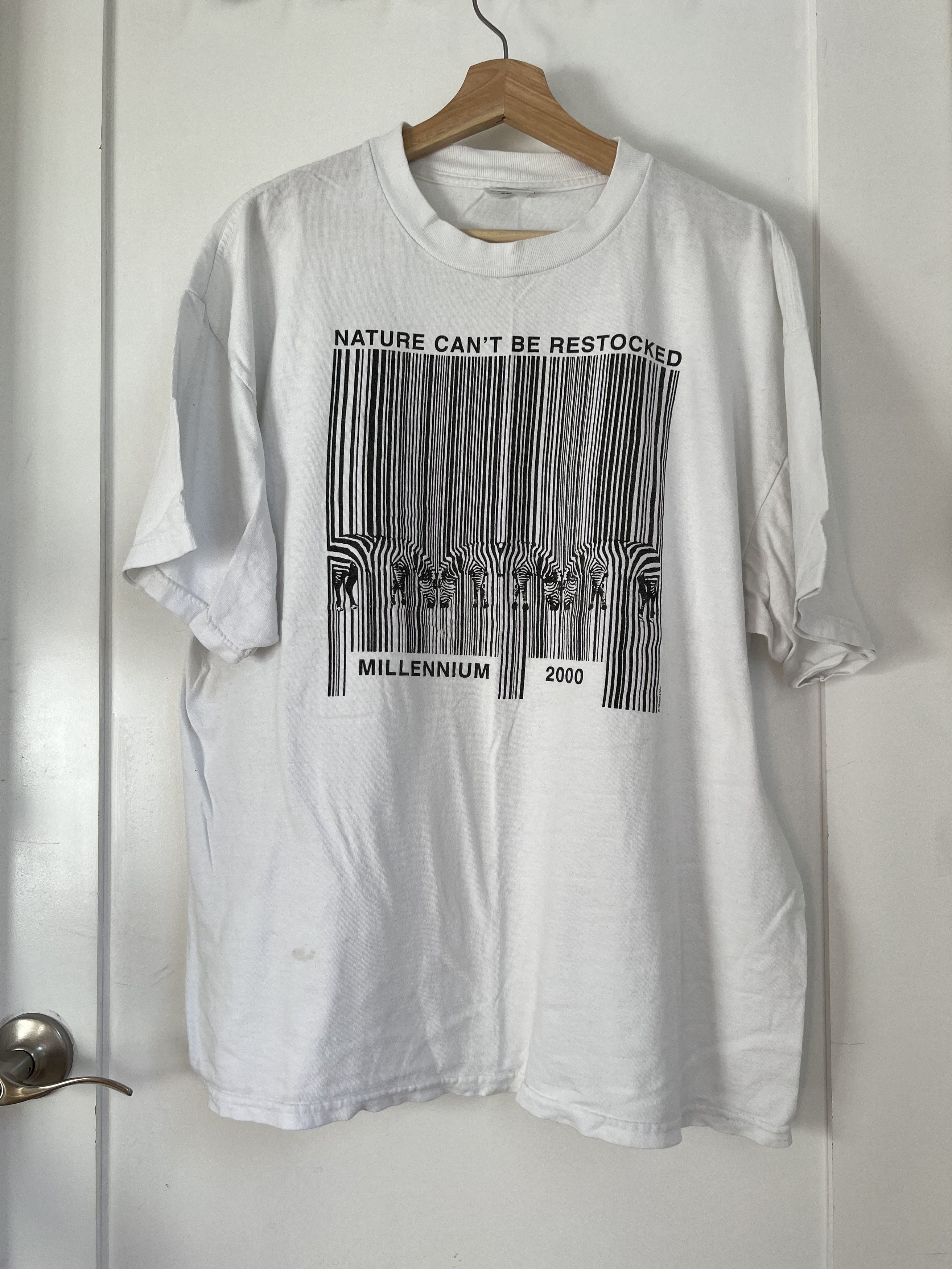 Vintage Vintage Zebra Conservation Barcode Tee Size US L / EU 52-54 / 3 - 1 Preview
