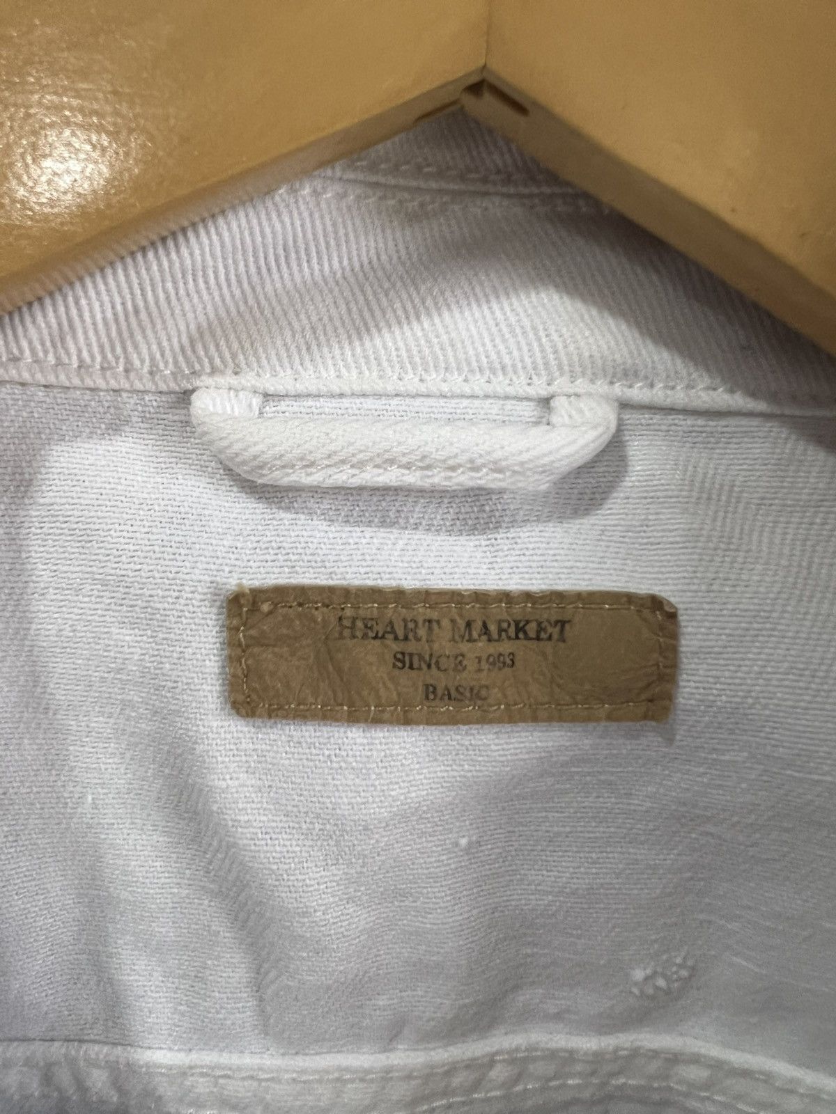 Japanese Brand 🔥White Heart Market Denim Jacket Size S / US 4 / IT 40 - 15 Thumbnail