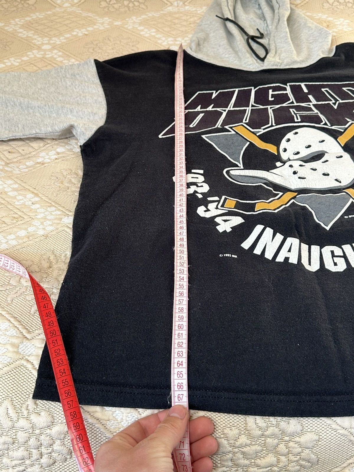 NHL 🔥 1993 MIGHTY DUCKS NHL Logo Team Hoodie Sweatshirt Movie Size US M / EU 48-50 / 2 - 11 Thumbnail
