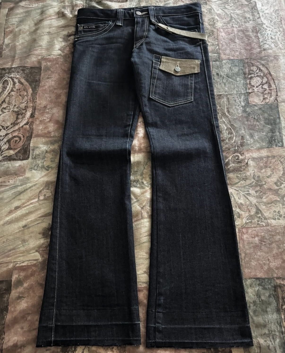 Other Archive Body Butter Flare Denim w/ Cowhide Leather Straps Size US 30 / EU 46 - 2 Thumbnail