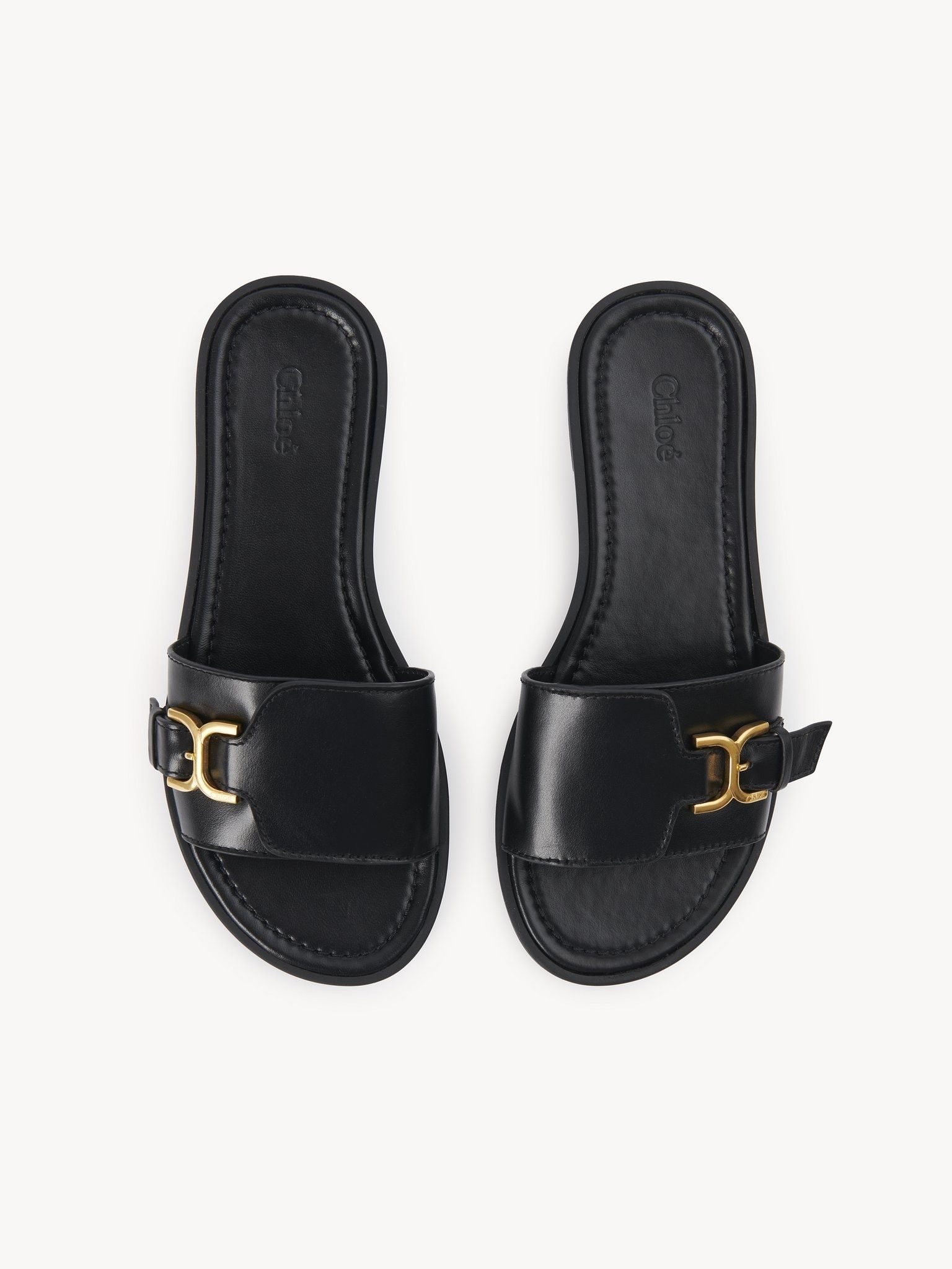 Chloe oc11z0625 Marcie Slides in Black Size US 9 / IT 39 - 3 Thumbnail