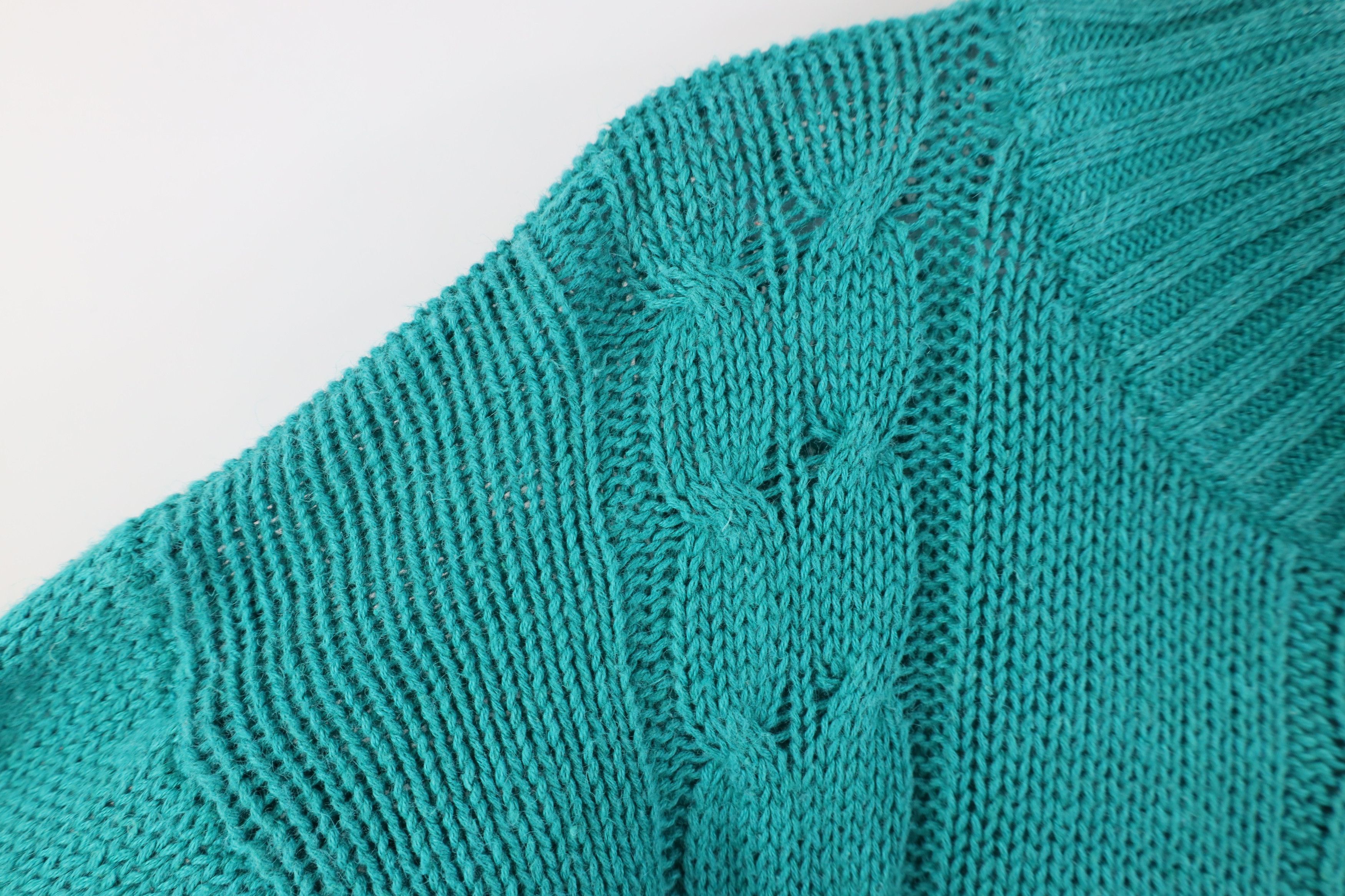 Vintage Vintage 90s Streetwear Chunky Cable Knit Mock Neck Sweater Size M / US 6-8 / IT 42-44 - 5 Thumbnail