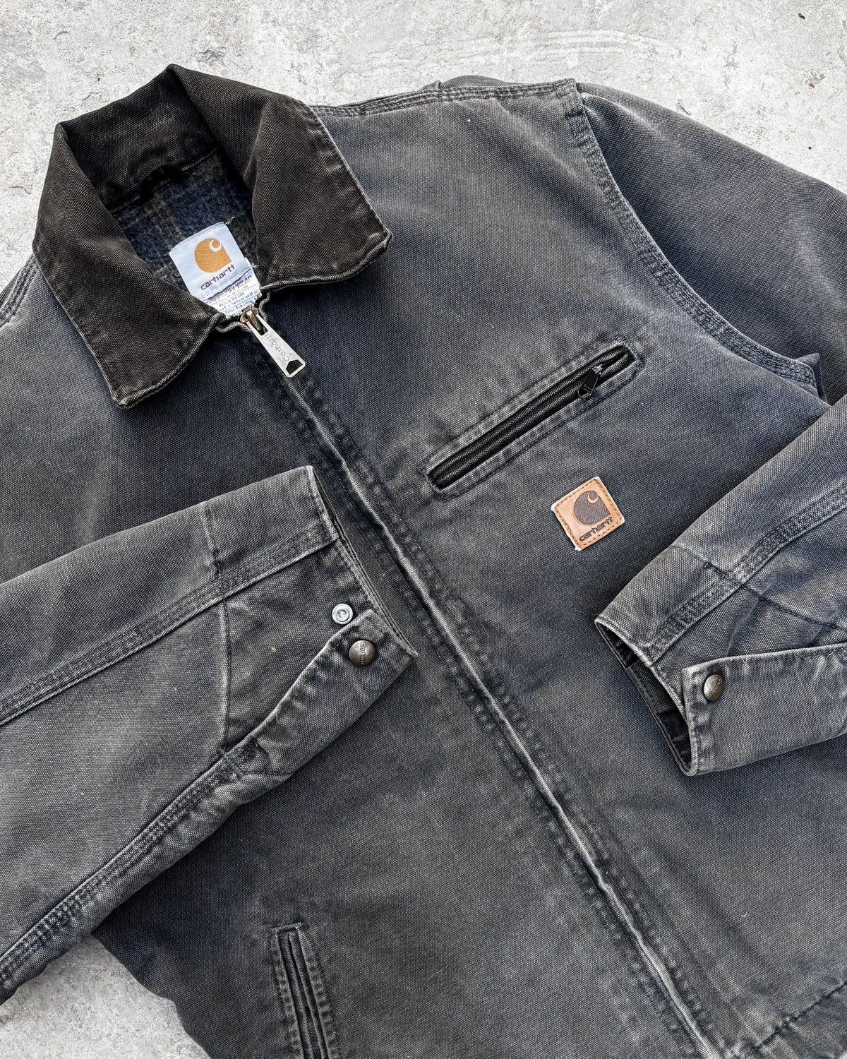❌ SOLD ❌VTG 04’s Petrol Gray Carhartt Detroit Jacket J97 PTL