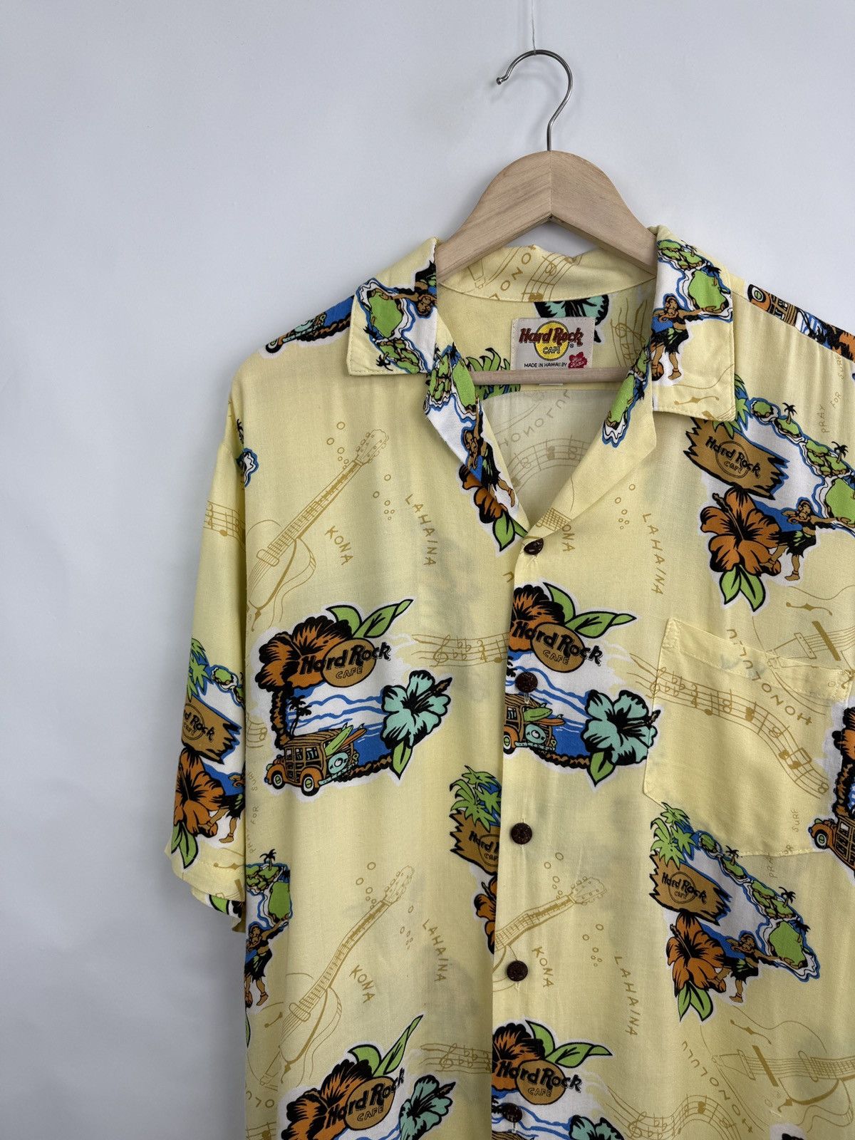 Hard Rock Cafe 🌺 Vintage 90s Hard Rock Cafe Hawaiian Shirt Rare Retro Hype Size US L / EU 52-54 / 3 - 2 Thumbnail