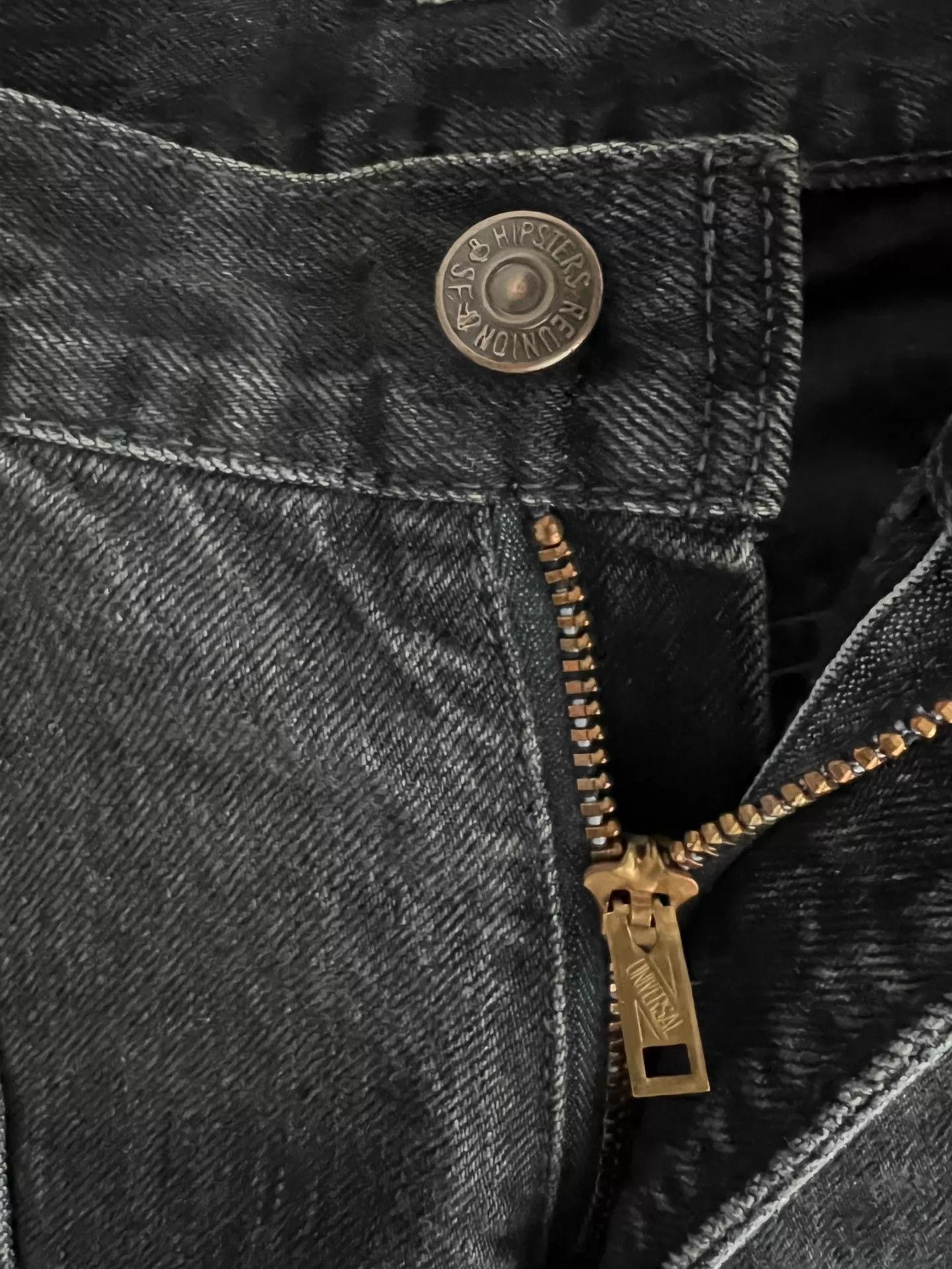 Freewheelers Freewheelers Japanese Vintage Black Denim Straight Jeans 32 Size US 32 / EU 48 - 5 Thumbnail