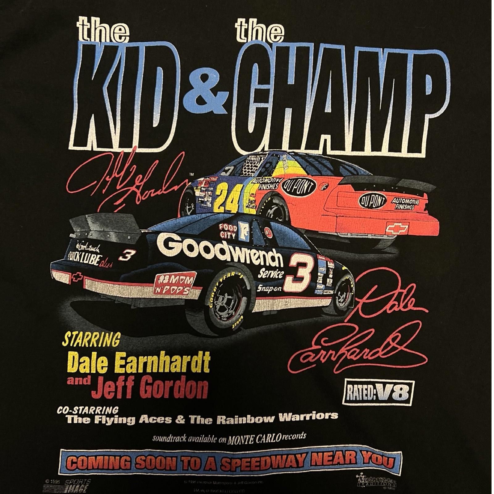 Designer 1995 The Kid & The Champ NASCAR Vintage Rare Size US L / EU 52-54 / 3 - 3 Thumbnail
