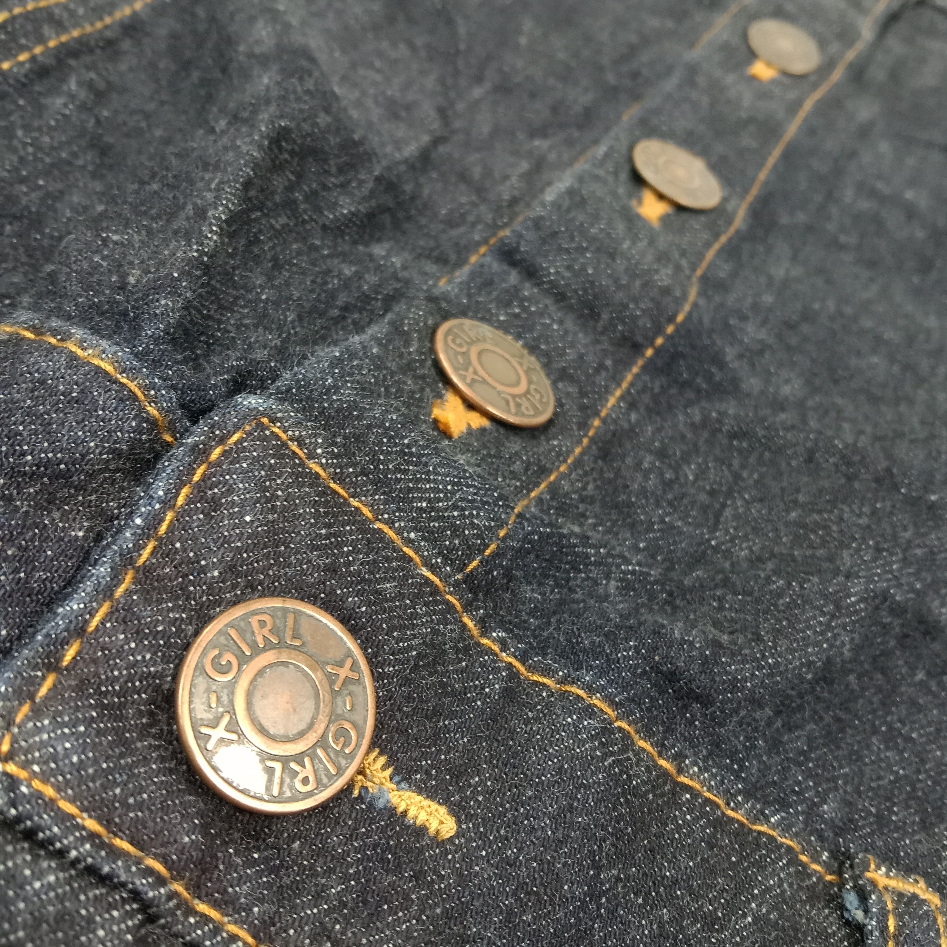 Japanese Brand X-girl Japanese Brand Baggy Overall Denim Jeans c235n13 Size 35" - 3 Thumbnail