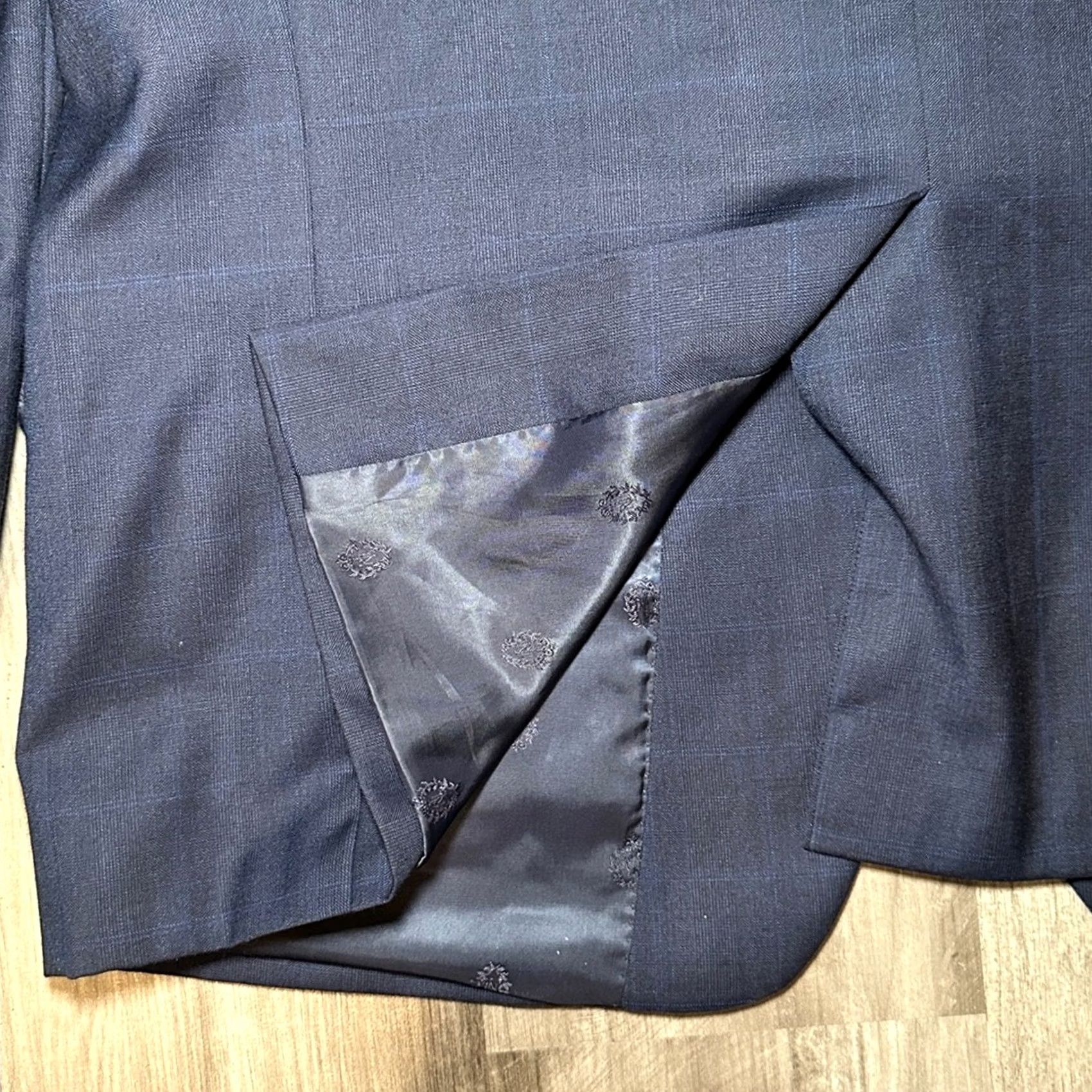 Ralph Lauren Lauren Ralph Lauren Black Label Blazer Navy Windowpane Plaid 46R Men Medium? Size 46R - 3 Thumbnail