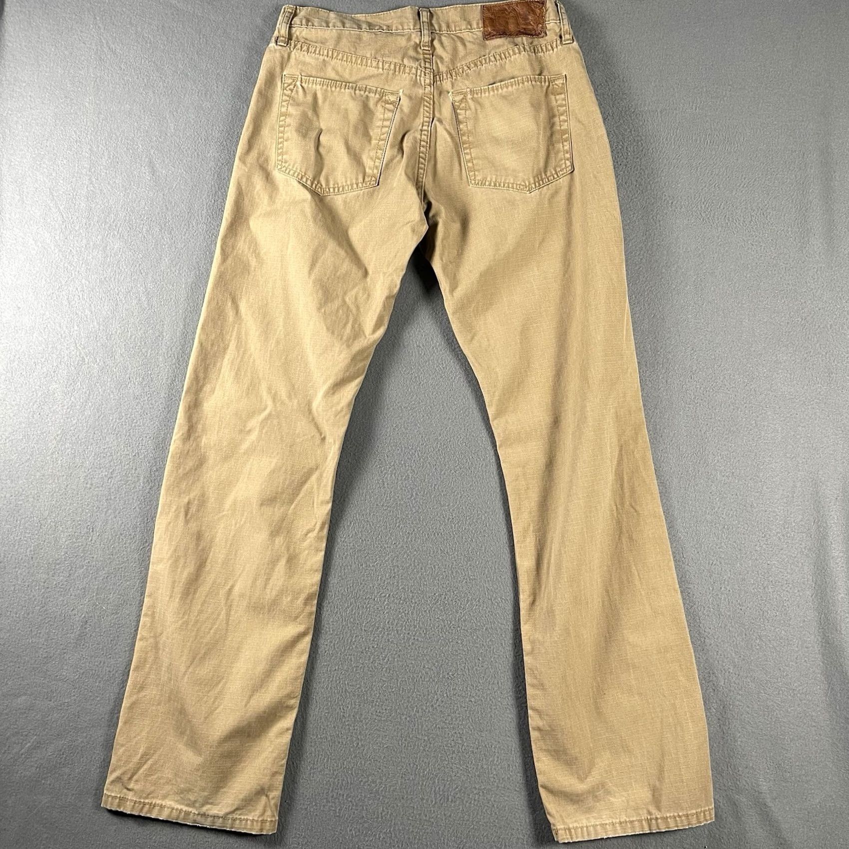 Eddie Bauer Eddie Bauer Jeans Mens 30x32 Tan Denim Straight Fit Distressed 5-Pocket Western USA 90s Retro Nature Outdoors Mens Size US 30 / EU 46 - 3 Thumbnail