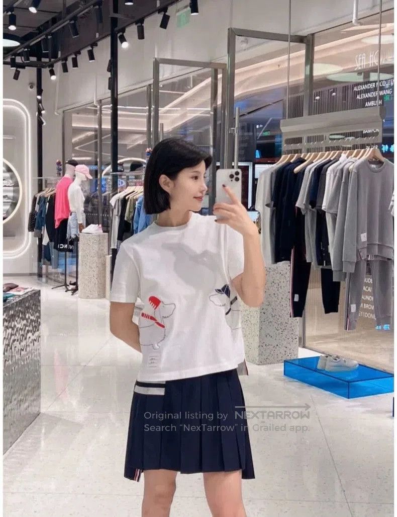 Thom Browne Thom Browne Dog Embroidery Short-Sleeve T-Shirt. Size US S / EU 44-46 / 1 - 5 Thumbnail