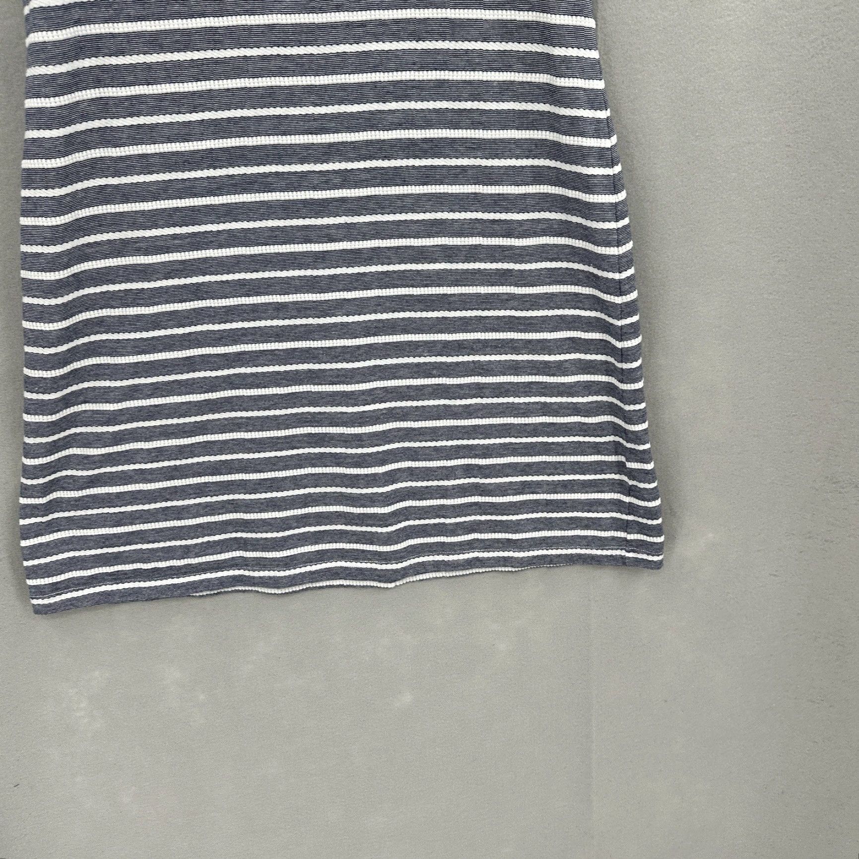Nautica Sail to Sable Dress Womens L Striped Nautical Knit Cotton A-Line Mini Sleeveless Zipper Navy Blue Nike? Size L / US 10 / IT 46 - 7 Thumbnail