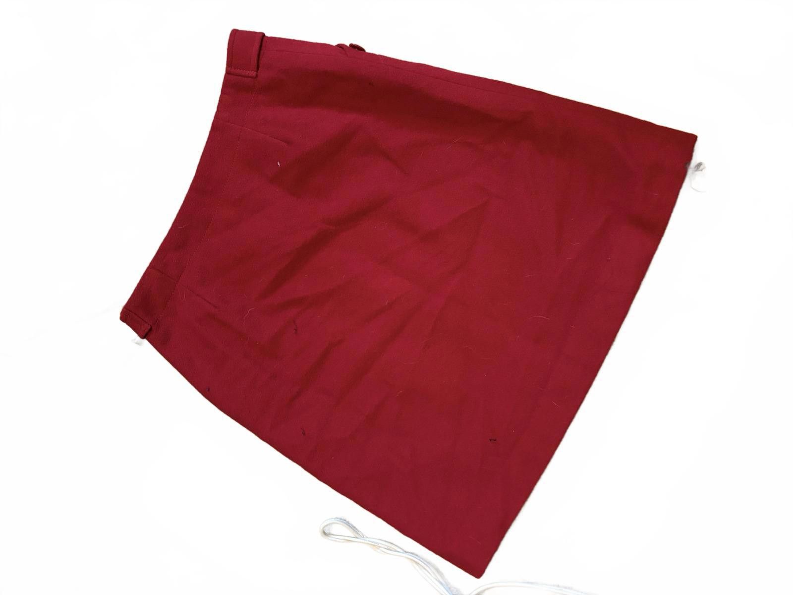 J.Crew J. Crew Wool High Waist Red Women's Button-Accent Mini Skirt Size 26" / US 2 / IT 38 - 7 Thumbnail
