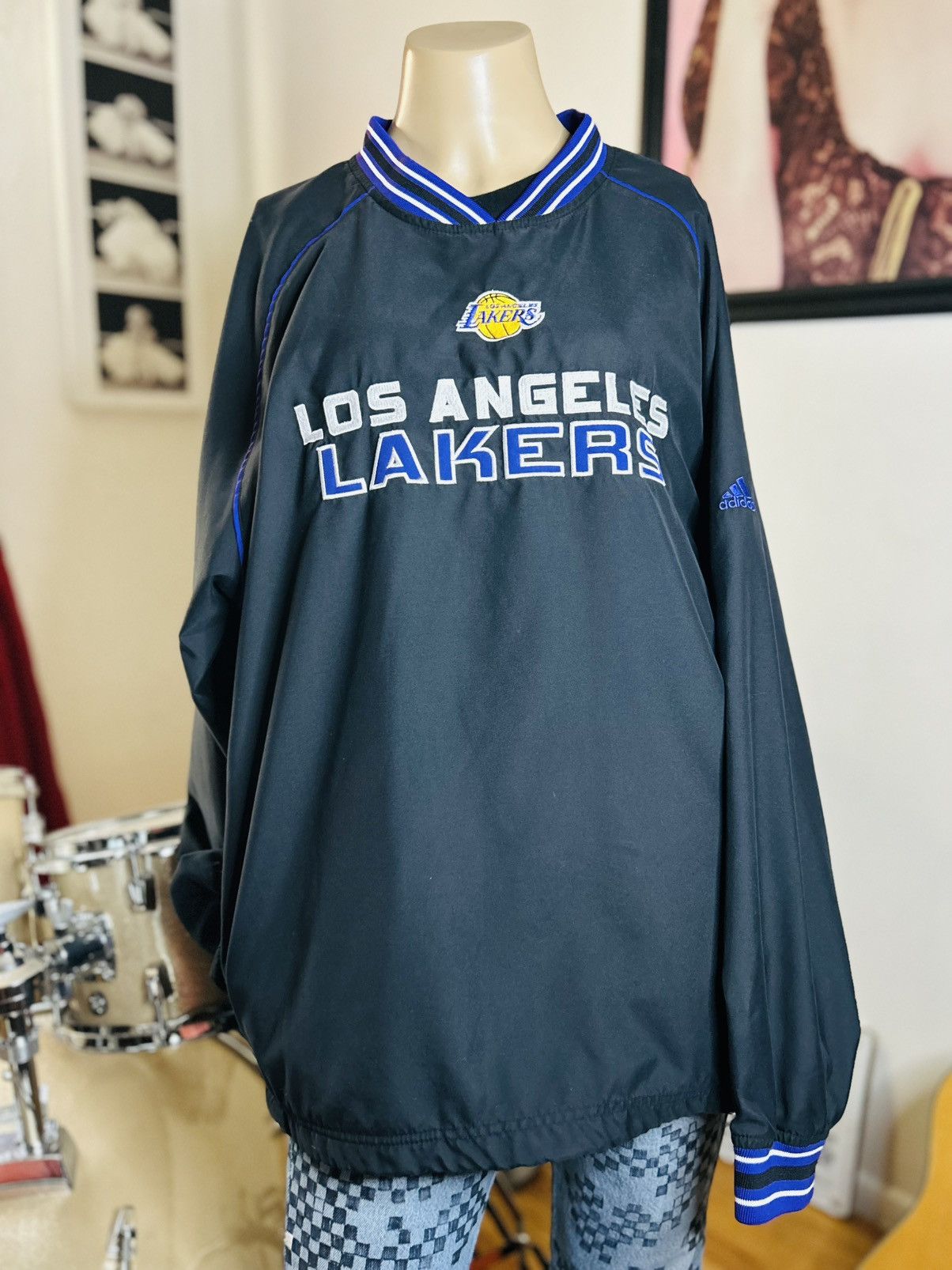 Adidas Adidas VTG LA Los Angeles LakersPractice Pullover Size M Size US M / EU 48-50 / 2 - 1 Thumbnail