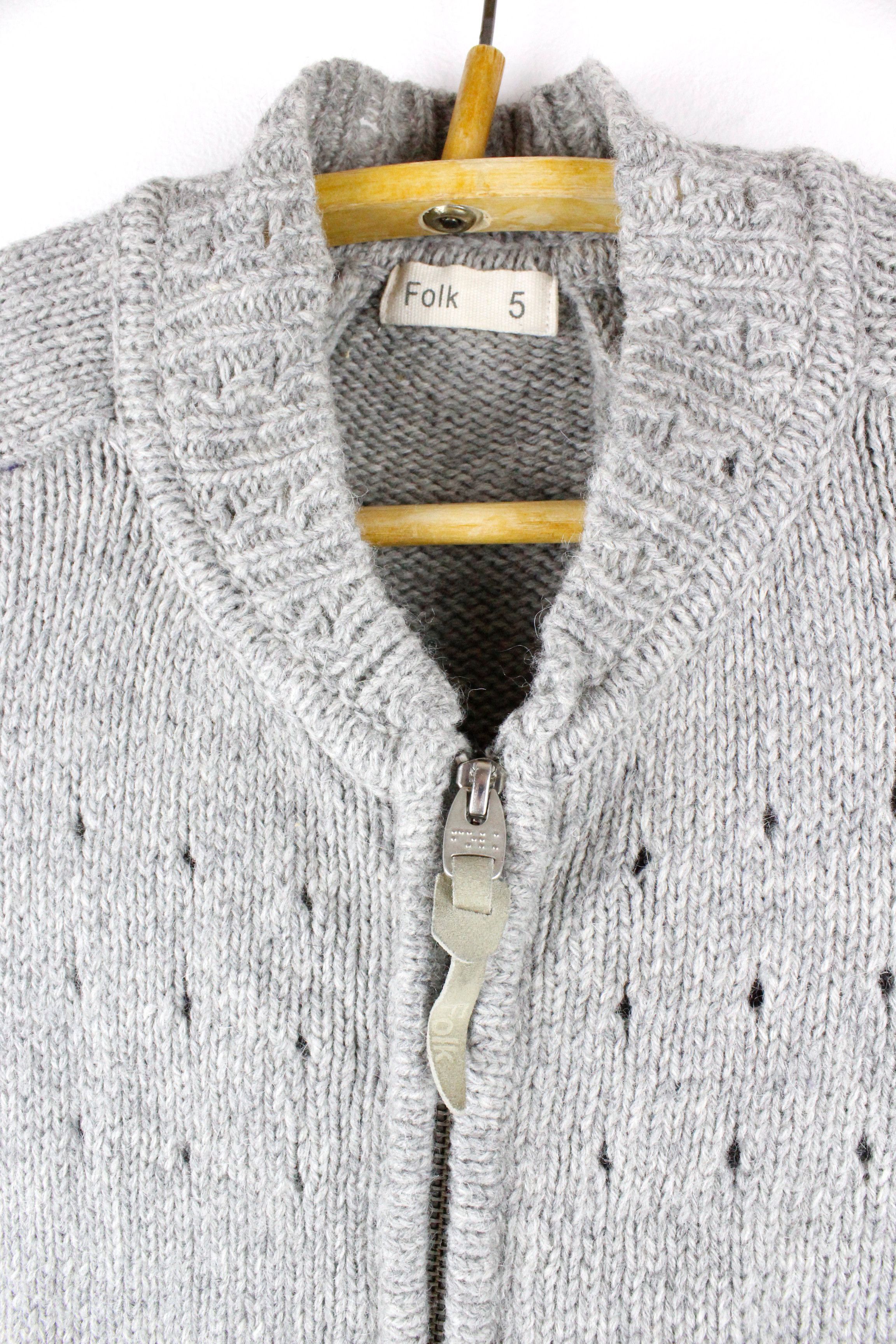Folk Folk Heritage Wool Knit Zip Cardigan Sweater XL Size US XL / EU 56 / 4 - 2 Thumbnail