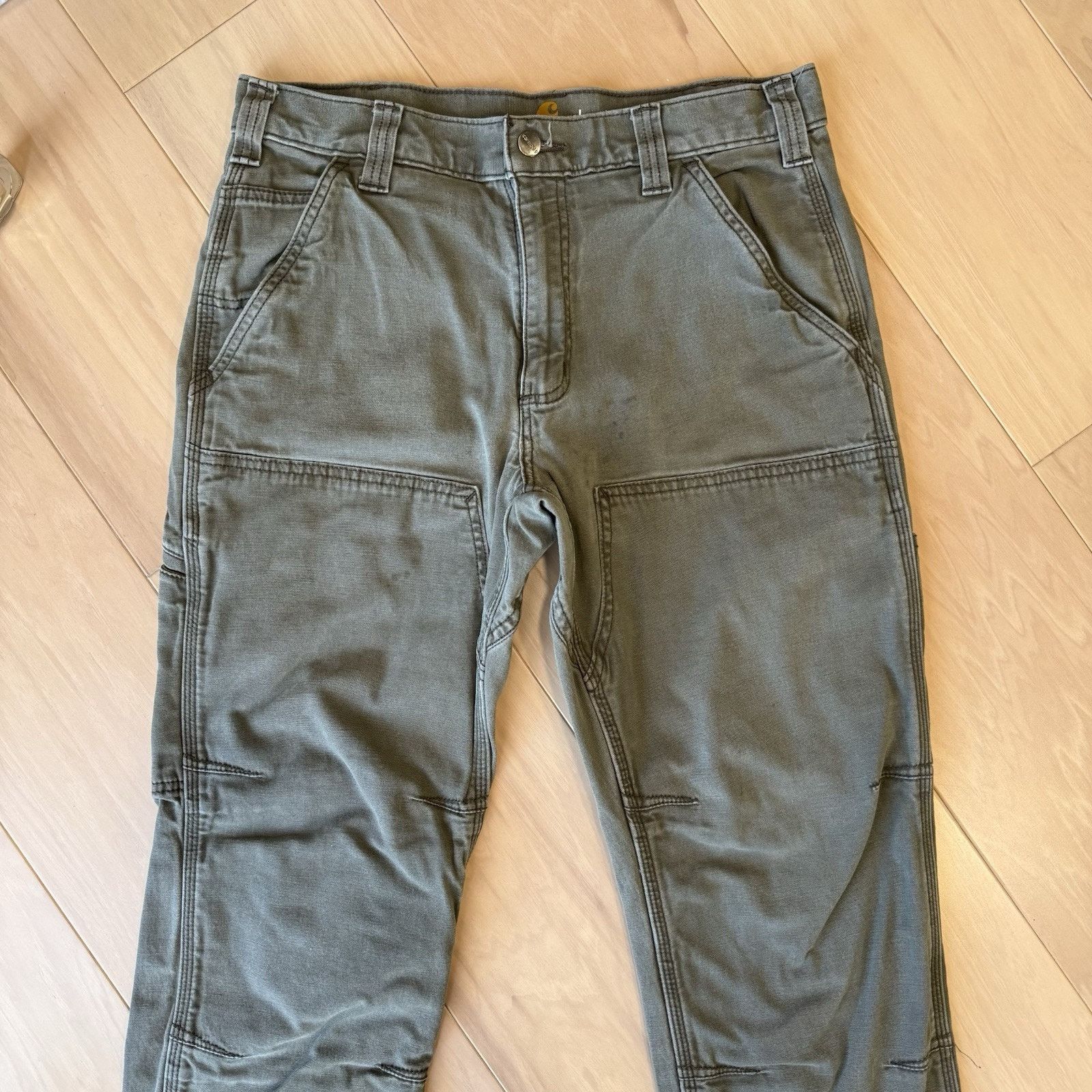 Carhartt Carhartt Double Knee Pants 32 Green Workwear Carpenters WIP Size US 32 / EU 48 - 3 Thumbnail