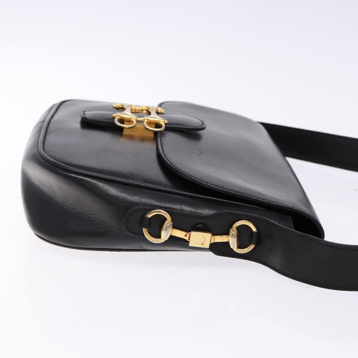 Celine CELINE Shoulder Bag Leather Black Gold Size ONE SIZE - 4 Thumbnail